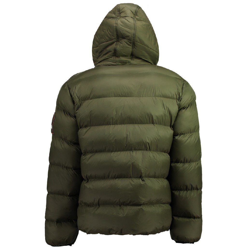 Geographical Norway Khaki auch Kapuze, Winterjacke Steppjacke Citernier Herren gefütterte in Größen warme abnehmbarer Stehkragen, mit mit enthältich, Großen