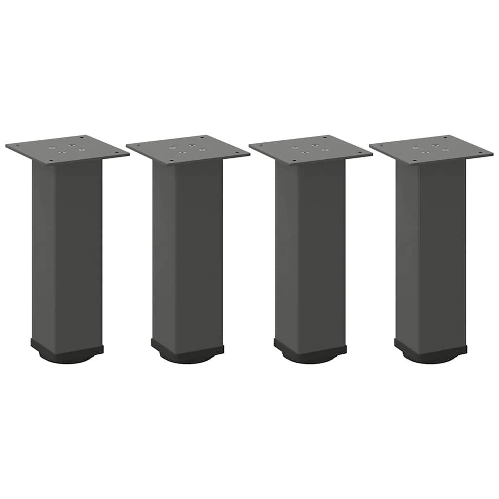vidaXL Tischbein Couchtischbeine 4 Stk. Anthrazit 30-32 cm Stahl