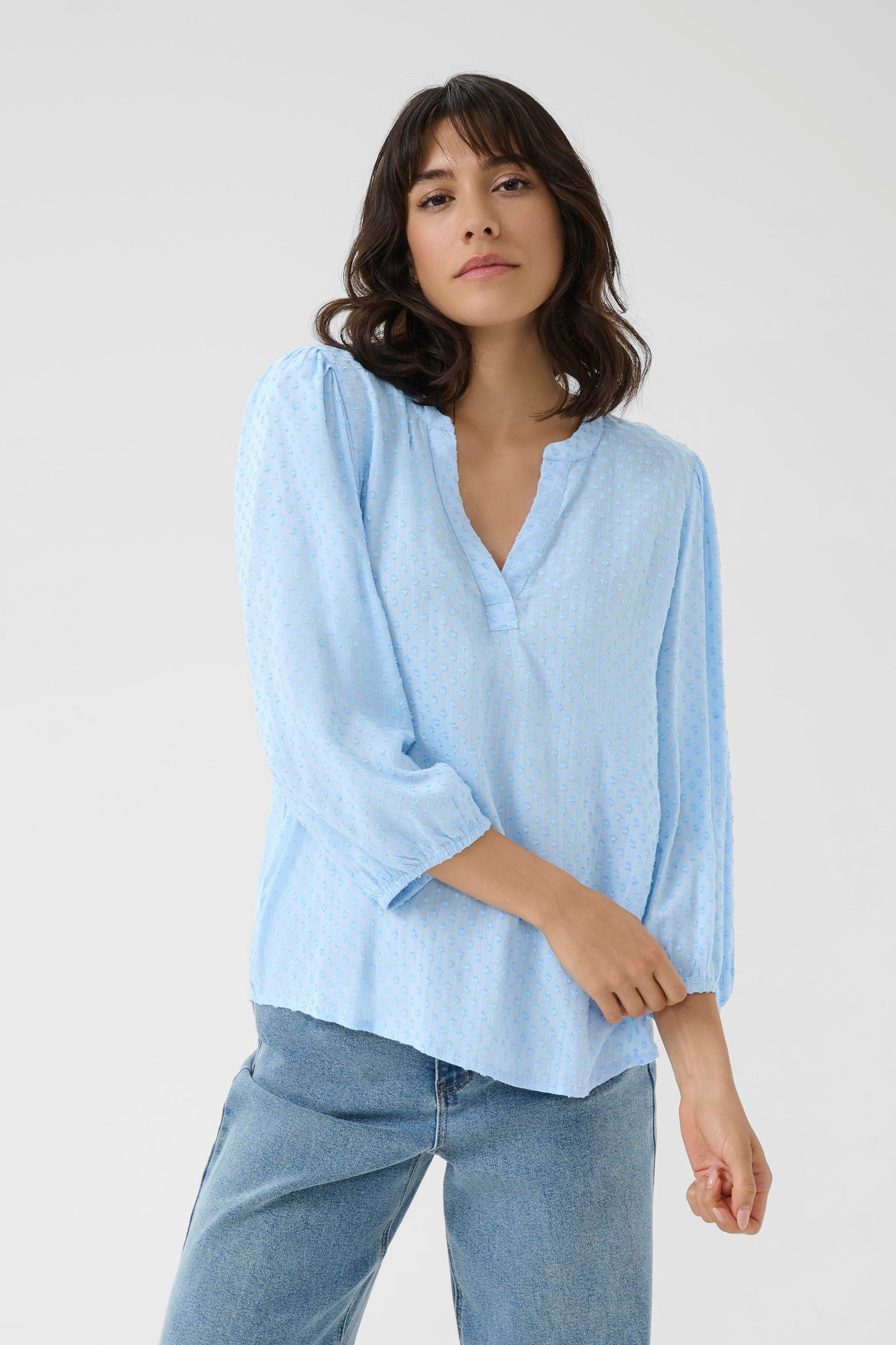 KAFFE Langarmbluse Langarm-Bluse KAannika günstig online kaufen