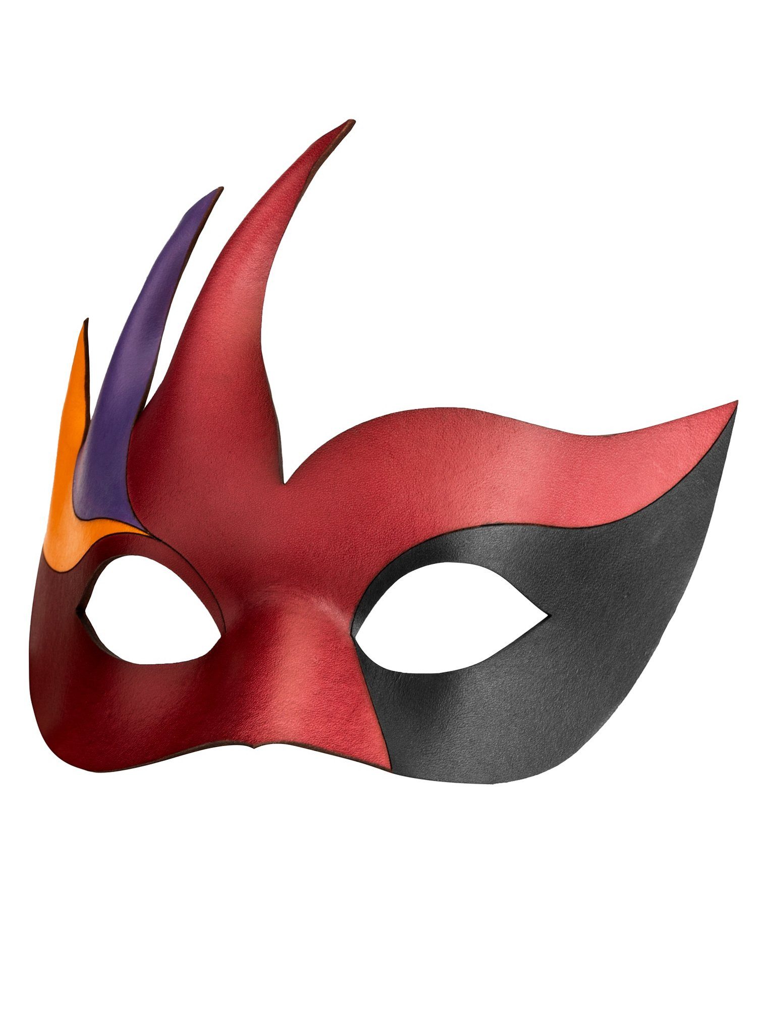 Andracor Verkleidungsmaske Colombina Cigno, Venzianische Maske aus Leder für den Maskenball.