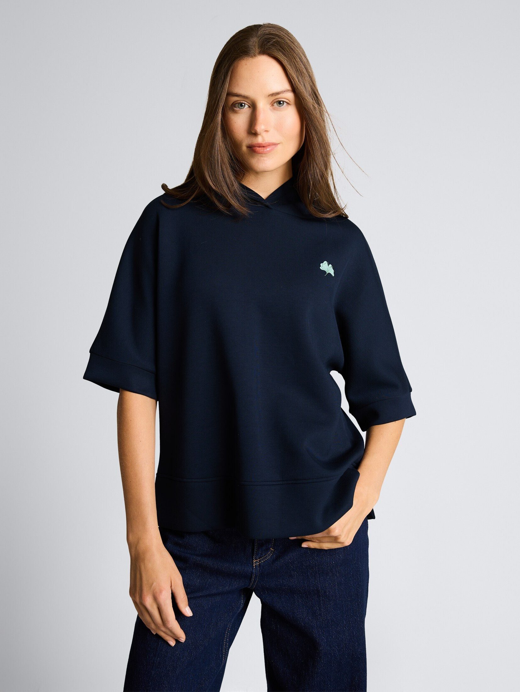 TOM TAILOR Sweatshirt Strick & Sweatshirts Hoodie Sweatshirt aus Scuba