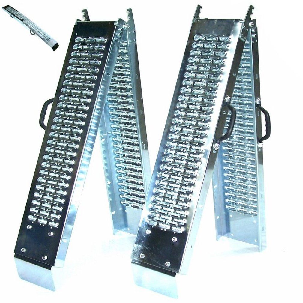 Apex Auffahrrampe 1 Paar Stahl Auffahrrampe 180cm 400kg klappbar 06059 Laderampe