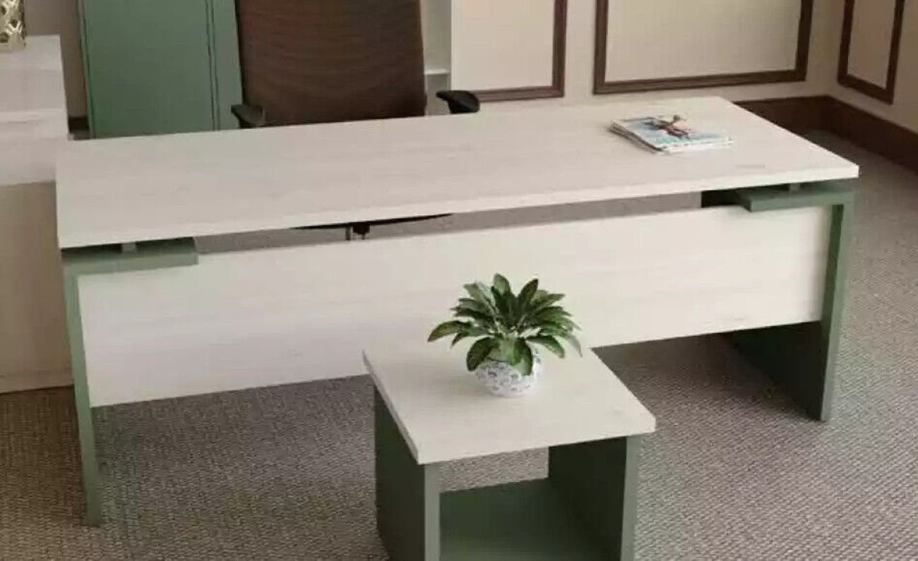 JVmoebel Schreibtisch Weißer Designer Luxus Schreibtisch Holzmöbel Arbeitszimmer (1-St., 1x nur Schreibtisch), Made in Europa