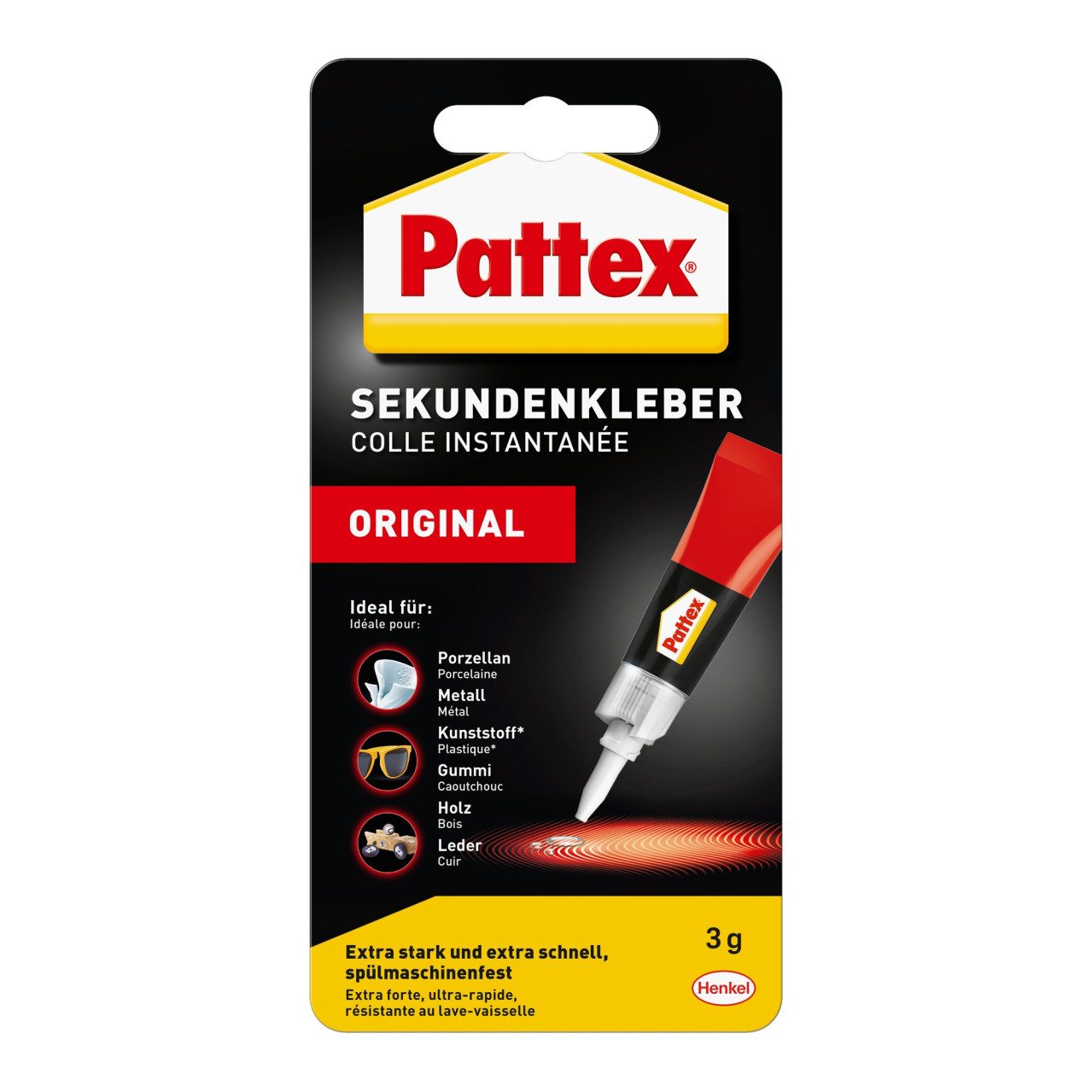 Pattex Ремесленный клей Pattex Sekundenkleber Flüssig 3 g Tube, trocknet