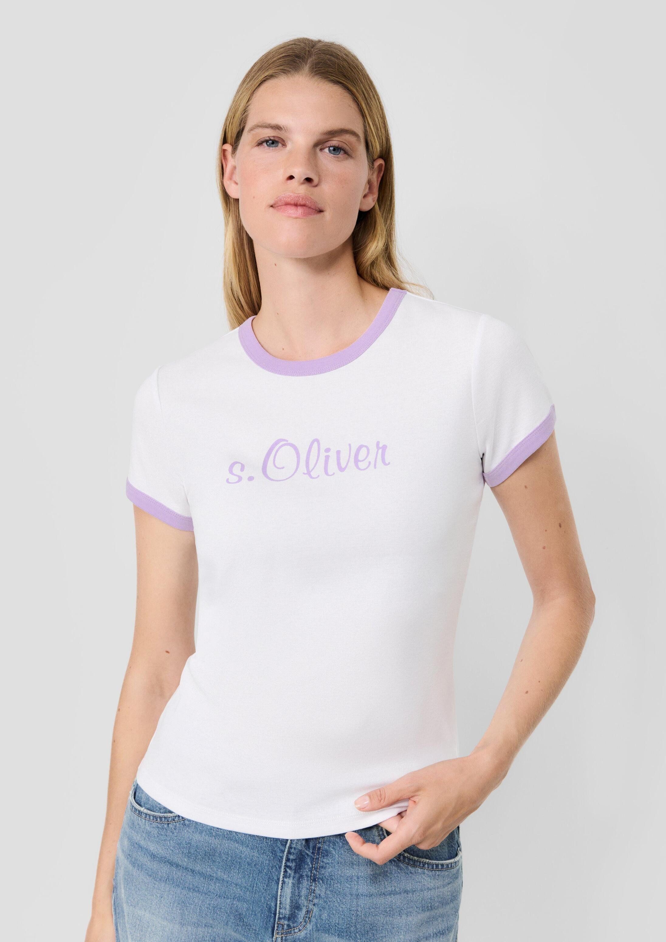 s.Oliver Kurzarmshirt T-Shirt s.Oliver x Heidi Klum: Slim Fit T-Shirt mit Logo