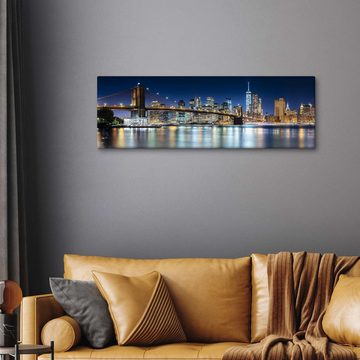 Posterlounge Leinwandbild Sascha Kilmer, Skyline von New York bei Nacht II, Wohnzimmer Fotografie