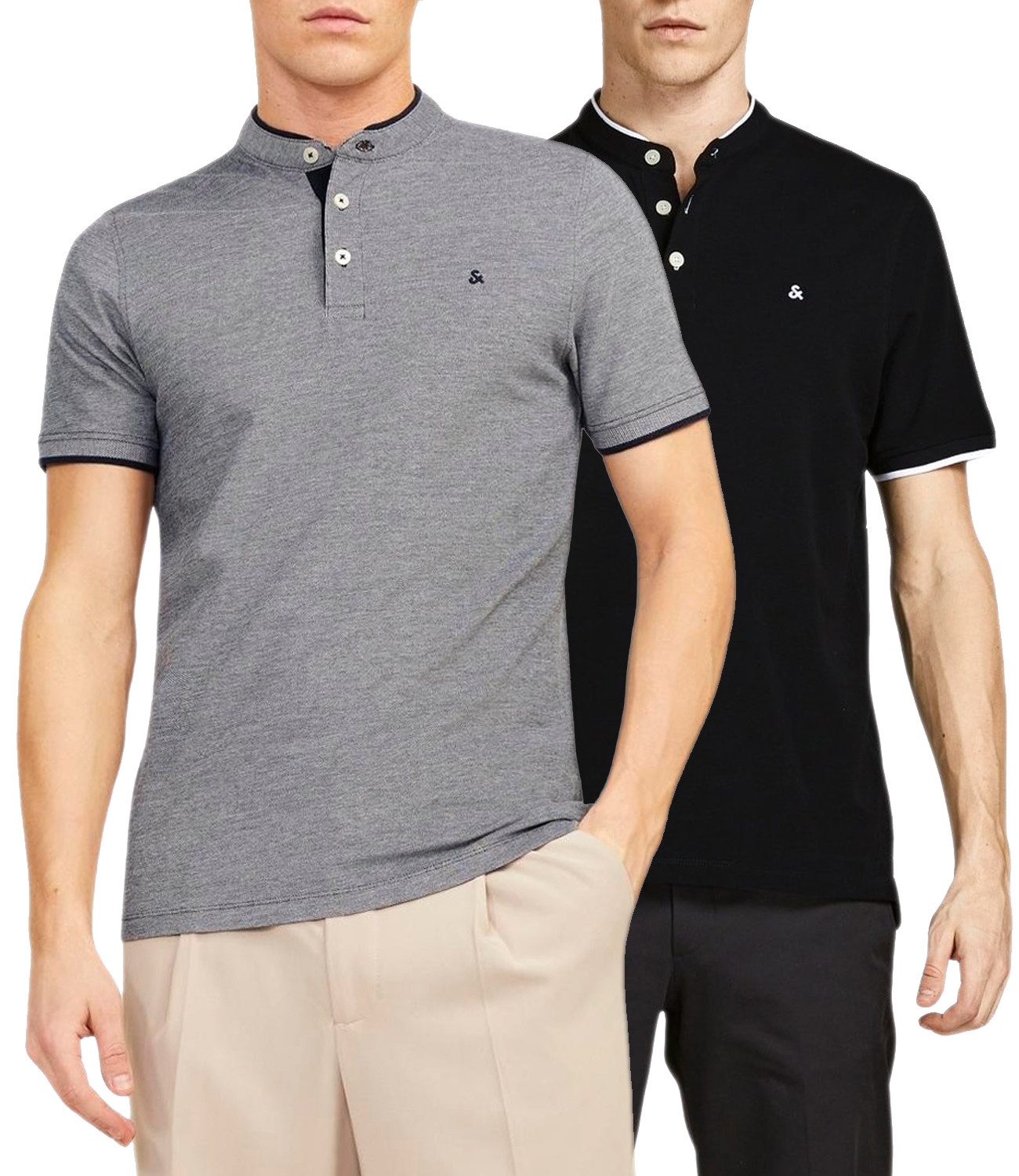 Jack & Jones Poloshirt (Set) Basic Shirt in Unifarben im Doppelpack
