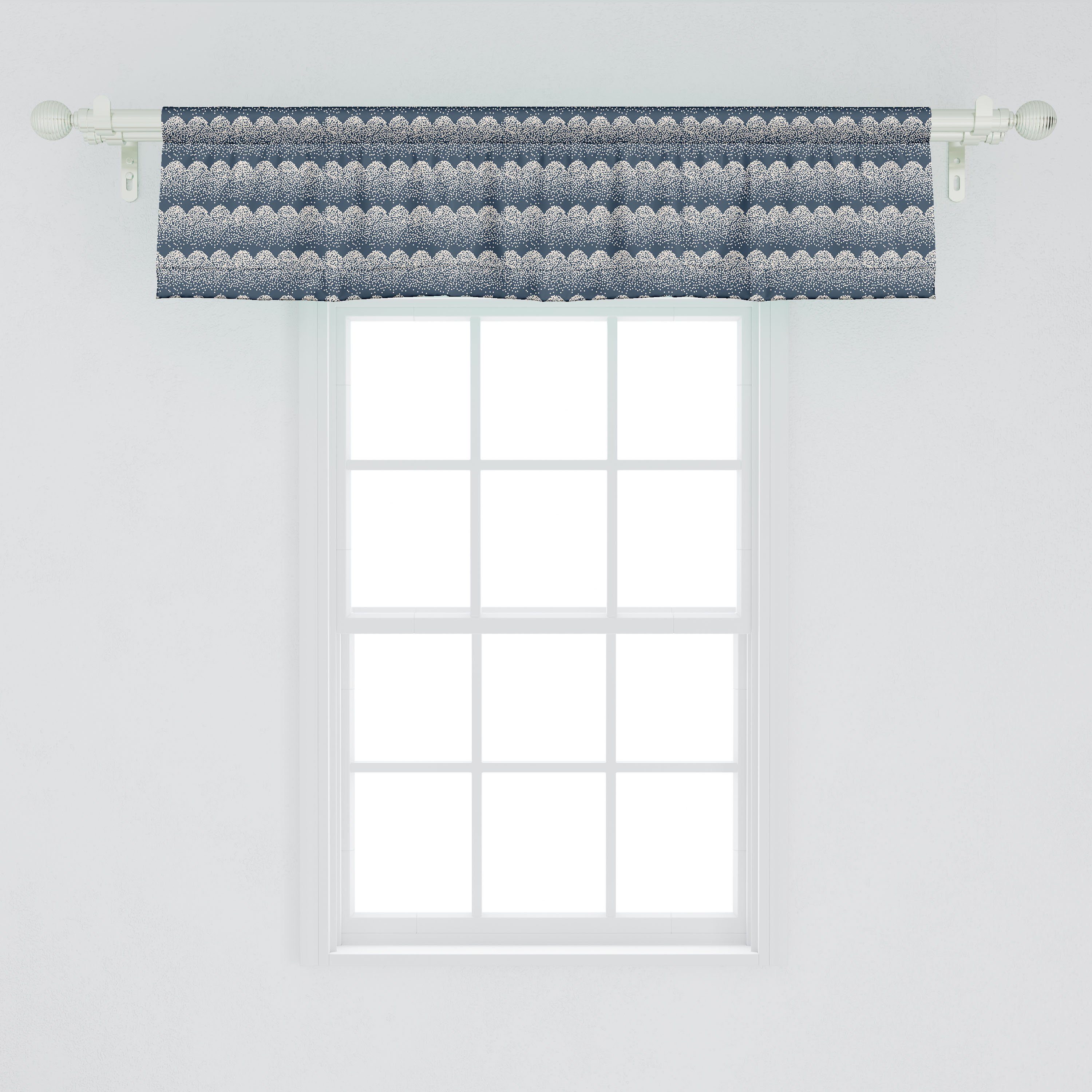 Stangentasche, Dekor Schlafzimmer Abstrakt Scheibengardine Volant Moderne Abakuhaus, Forming Vorhang Küche Motiv Microfaser, für Punkte mit