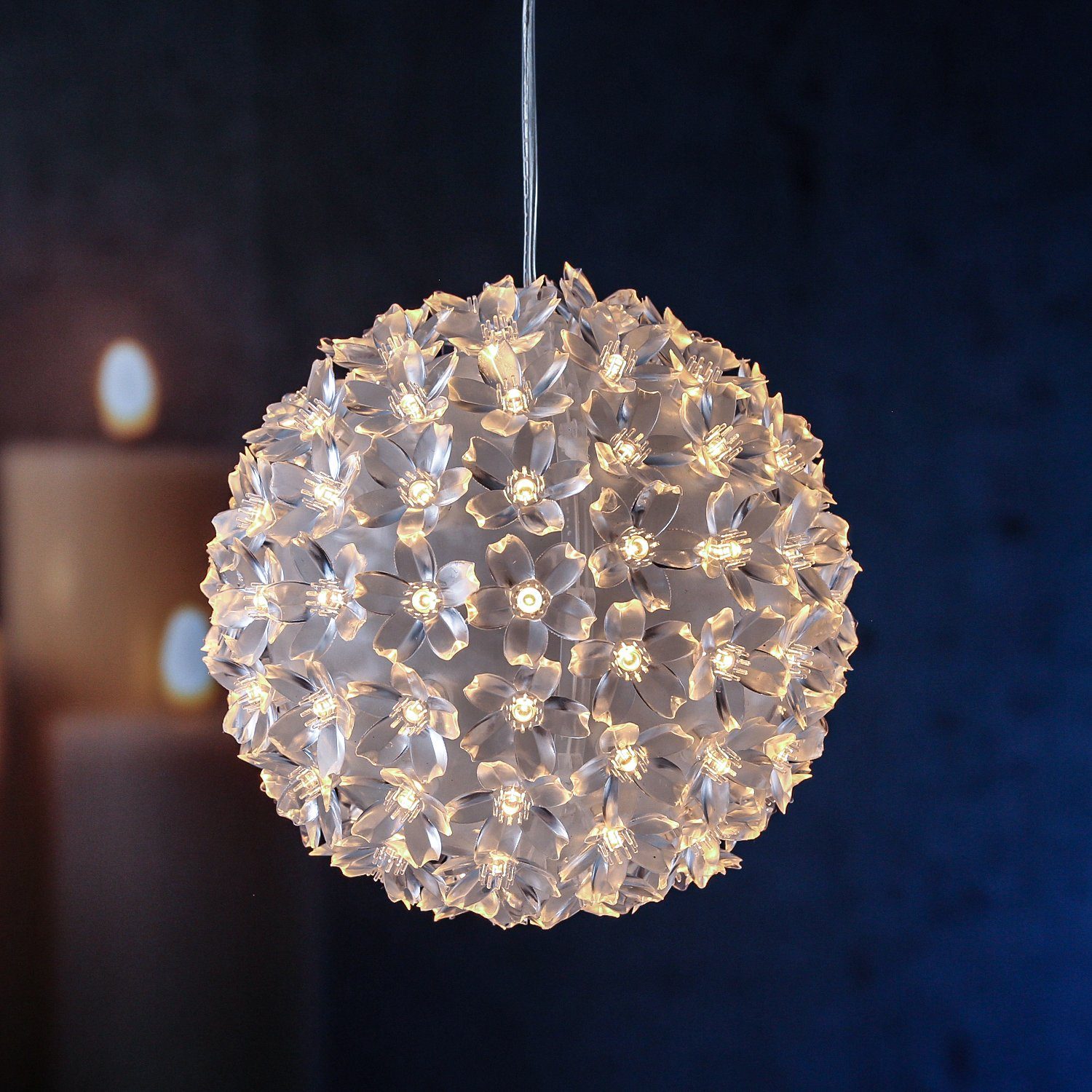 MARELIDA LED Kugelleuchte »LED Licht Kugel Ball Mini Blumen Blüten 15cm