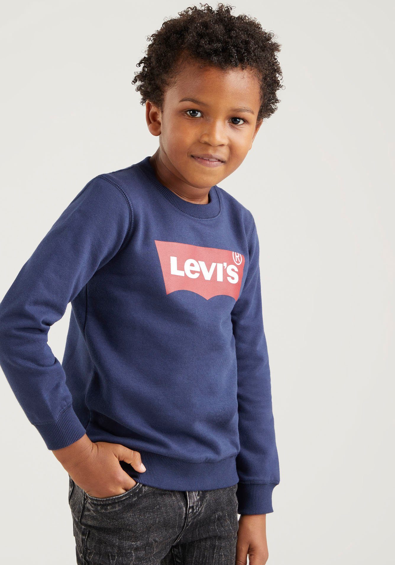 BOYS Kids blues CREWNECK Levi's® Sweatshirt for BATWING