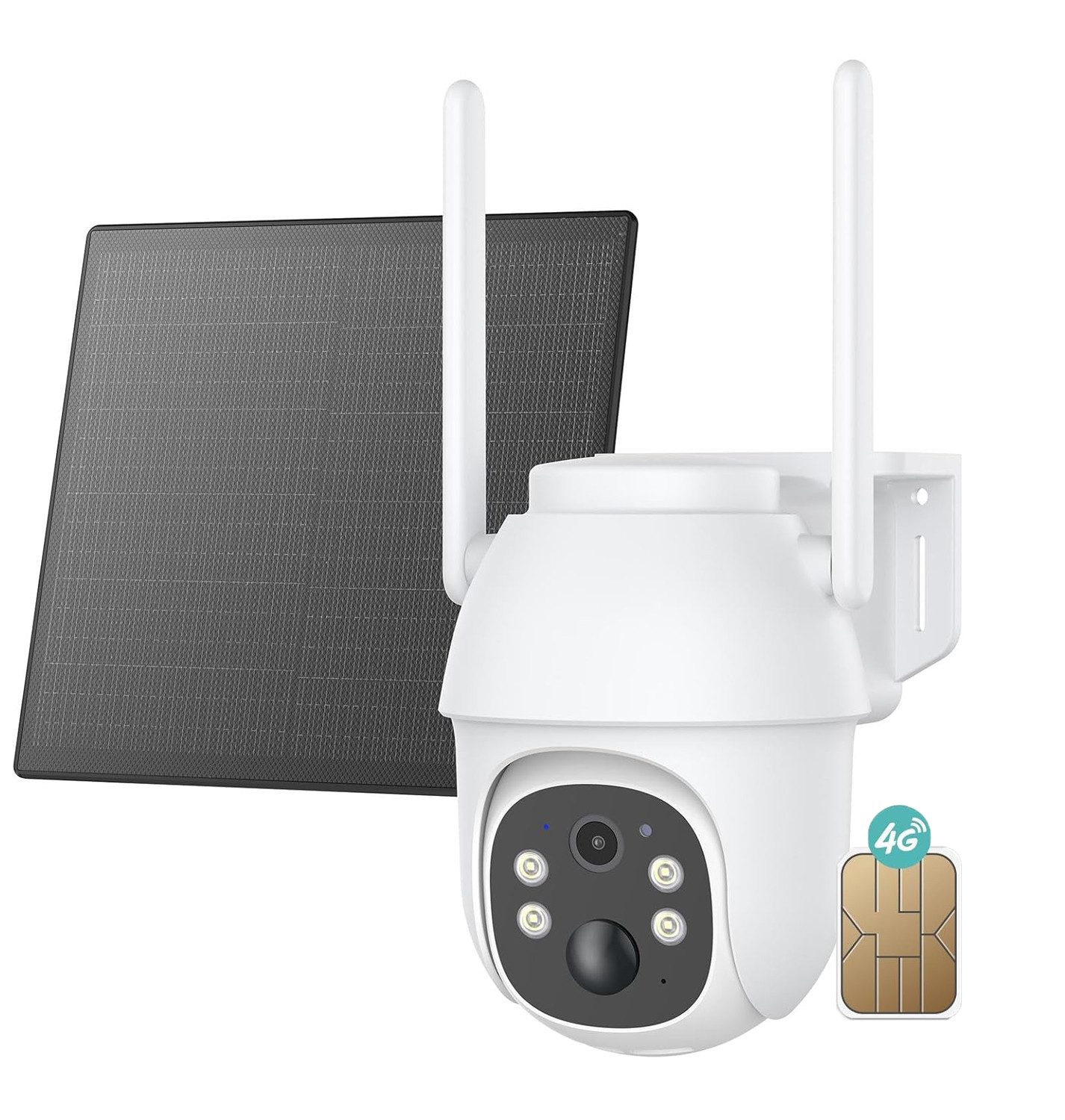 Topcony Überwachungskamera 4G LTE Überwachungskamera Aussen mit SIM Karte (Aussen, Außenbereich, Wald, Farm, Campingbus, Straße, 1-tlg., Menschenerkennung Automatische Verfolgung Cloud/TF-Speicher)