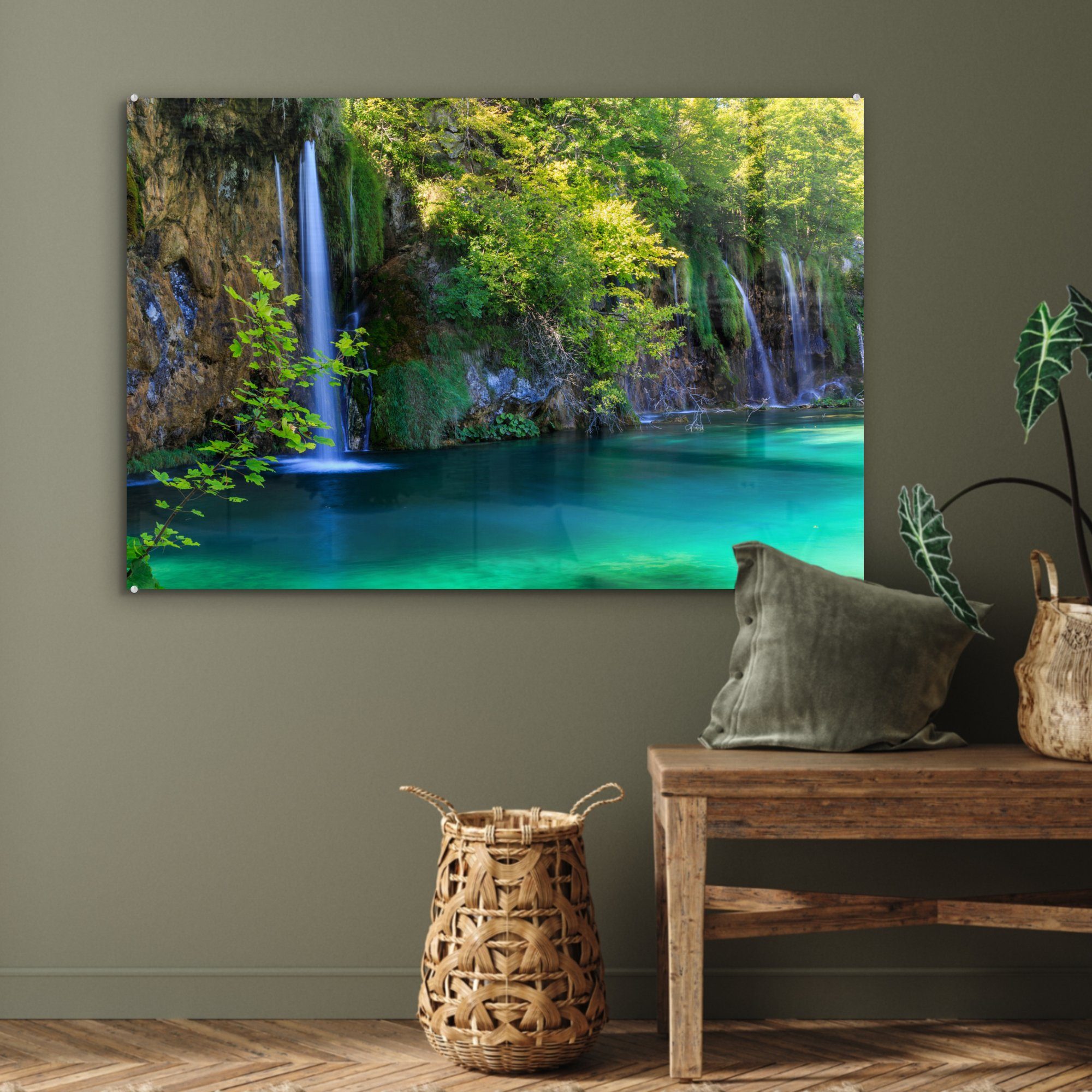 Acrylglasbilder Der Seen & Nationalpark Plitvicer St), in (1 Wohnzimmer Kroatien, Schlafzimmer Acrylglasbild MuchoWow