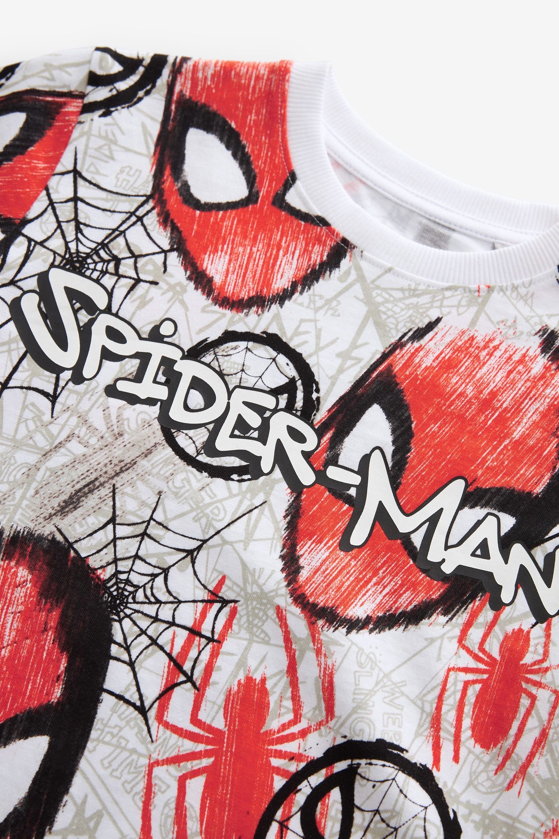 Ärmeln T-Shirt kurzen (1-tlg) Next mit Spider-Man T-Shirt