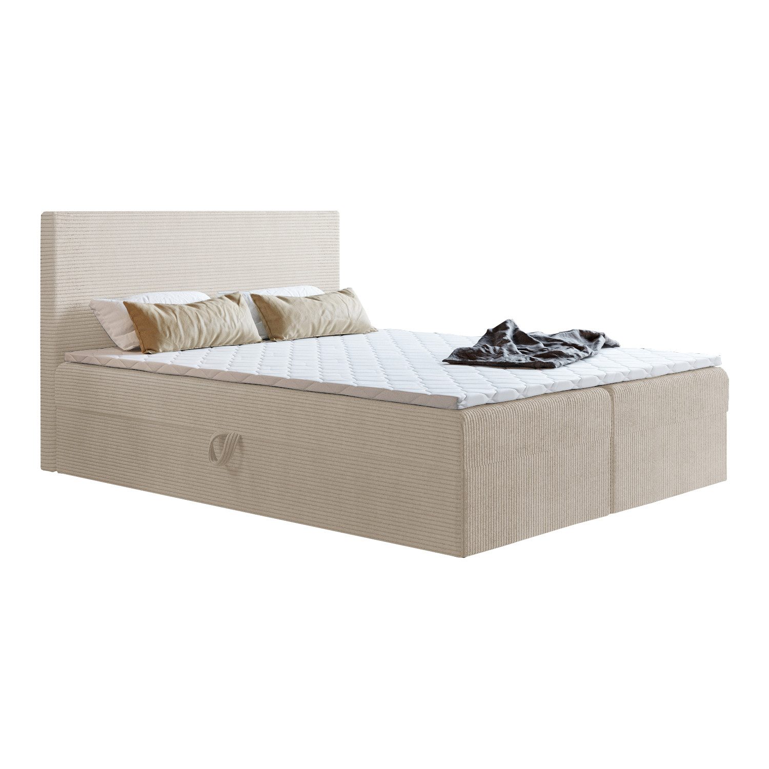 Godre Boxspringbett 120x180 cm - mit Bettkasten ARES - Bonell Matratze (Bet günstig online kaufen