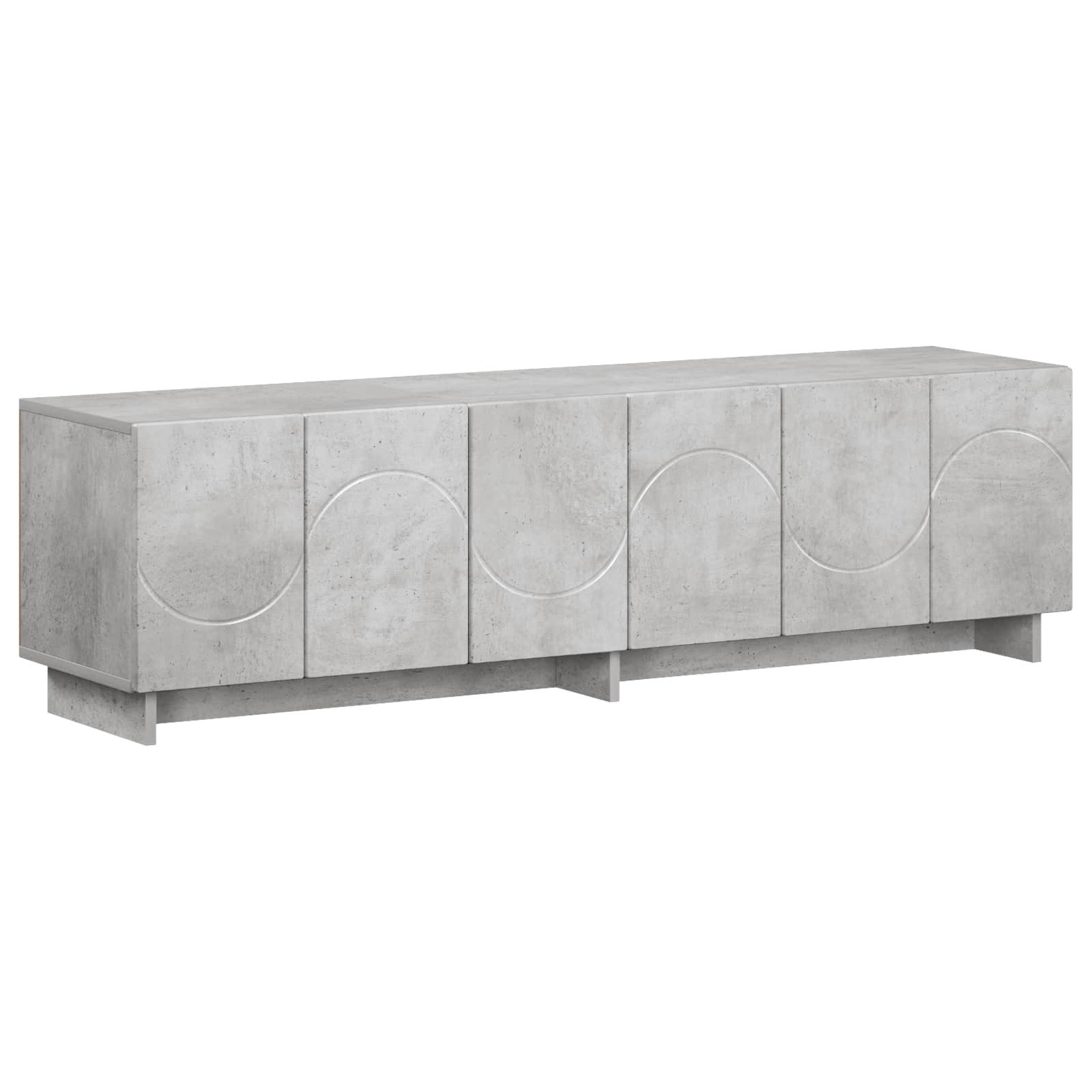 vidaXL TV-Schrank TV-Lowboard 140 x 34.5 x 40 cm Betongrau Holzwerkstoff (1-St)