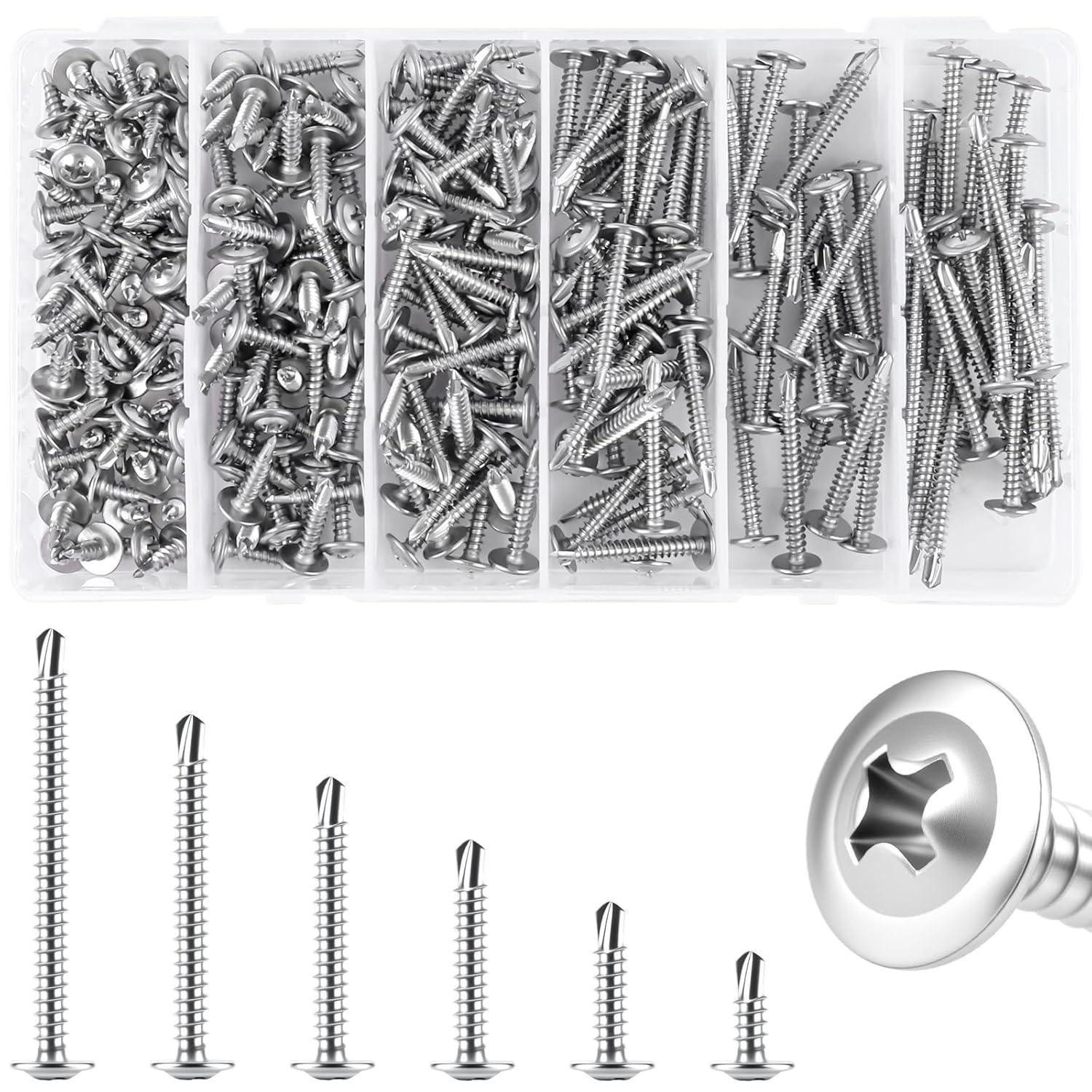 LuxusKollektion Blechschraube Schrauben Set Edelstahl 410 M4.2 Selbstschneidend 230tlg