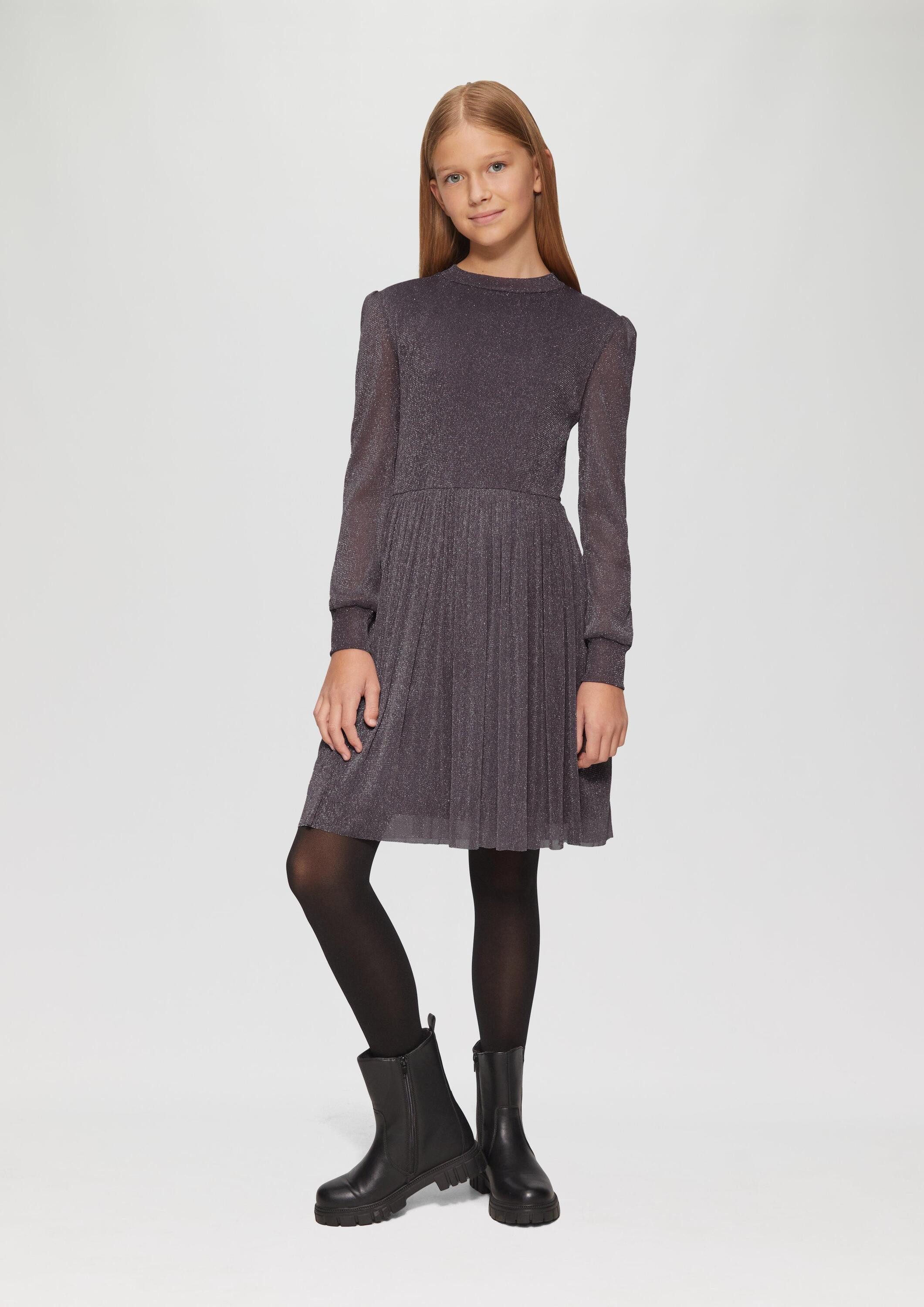 s.Oliver Minikleid Kleid Mesh-Kleid mit Glitzergarn