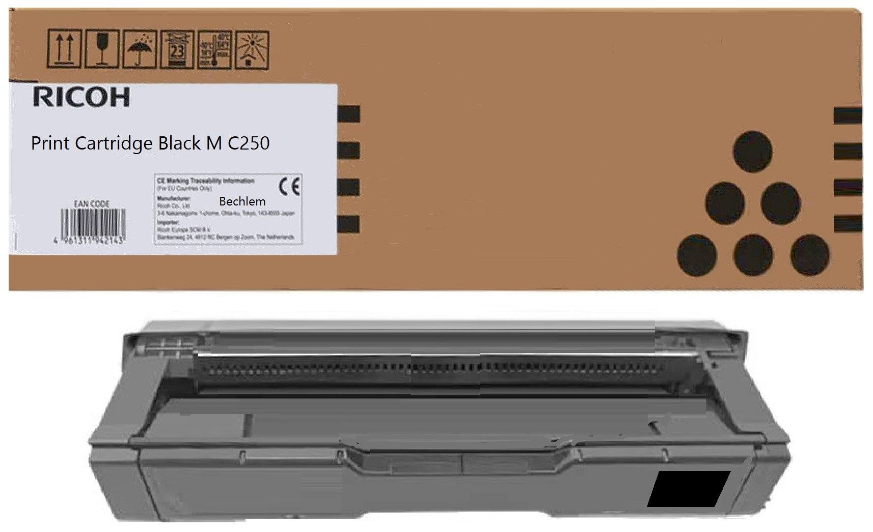 Ricoh Tonerkartusche 408352, (1-St), Toner schwarz schwarz 2300 Seiten