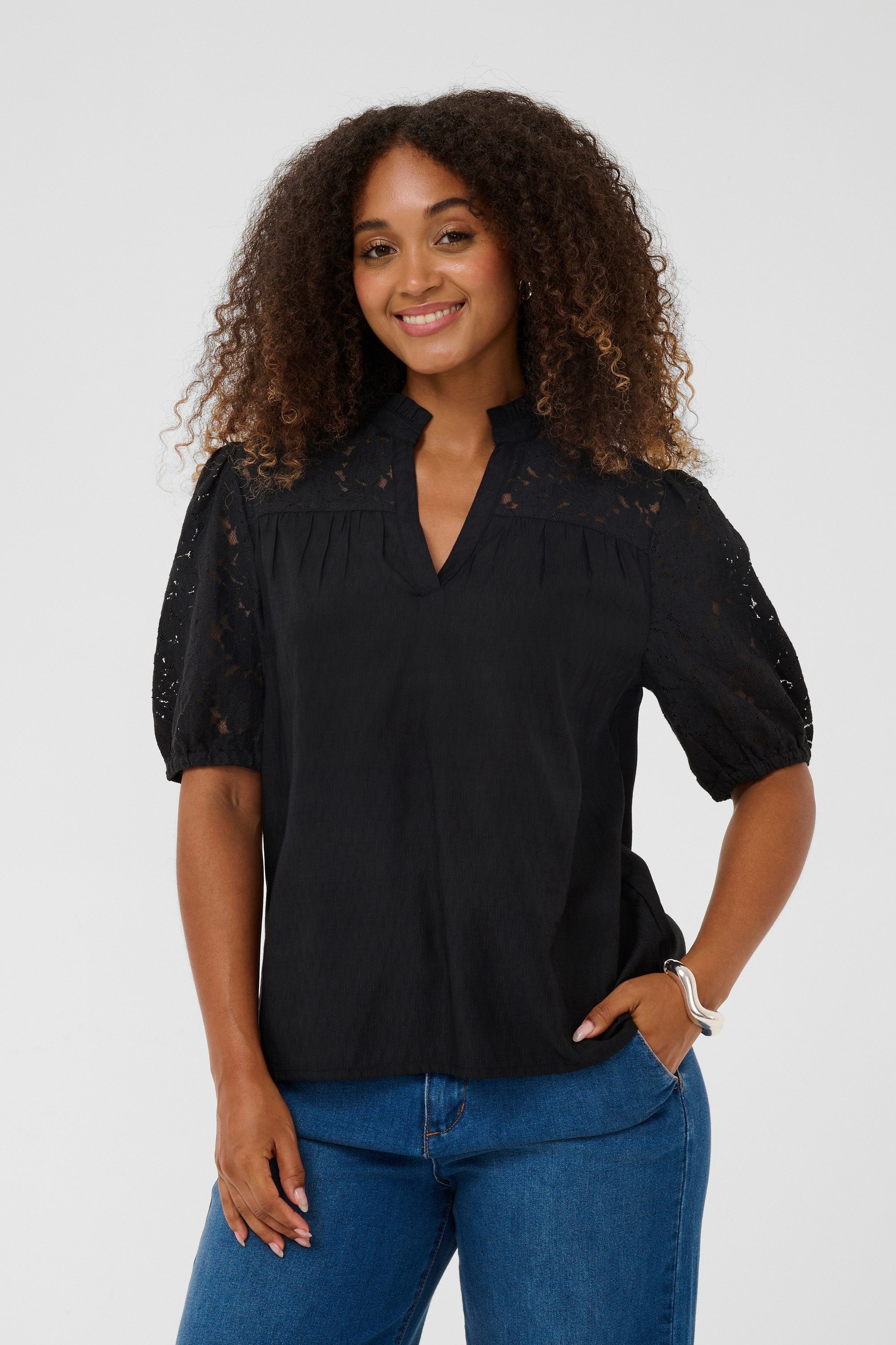 Cream Kurzarmbluse Kurzarm-Bluse CRLiselin