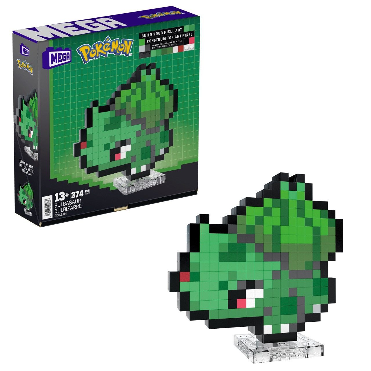 Mattel® Mattel HTH75 - MEGA Pokémon Bisasam Pixel Art Konstruktions-Spielset