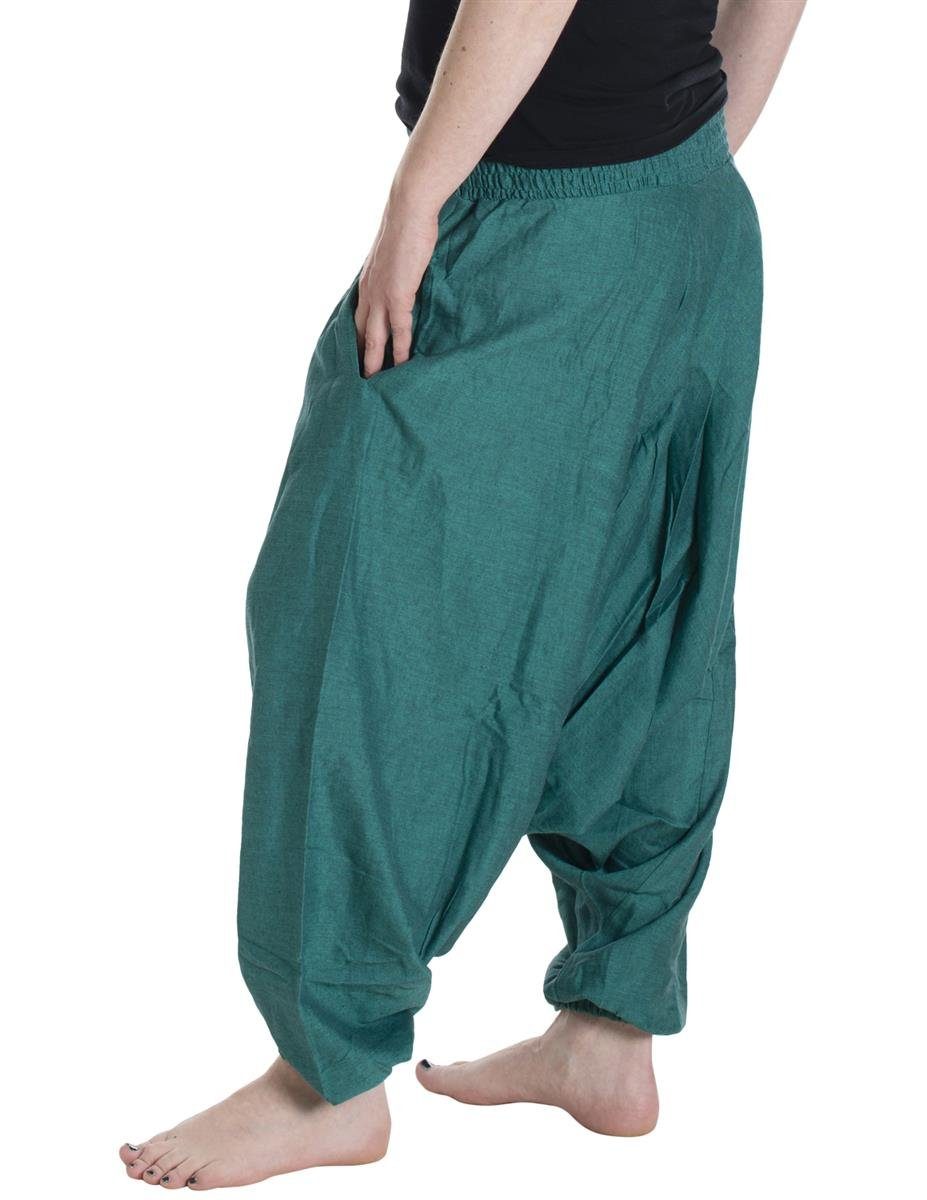 Vishes Haremshose Unisex Haremshose Einfarbig Einheitsgröße 34-46 Orientalisch, Yoga, Festival, Hippie Style