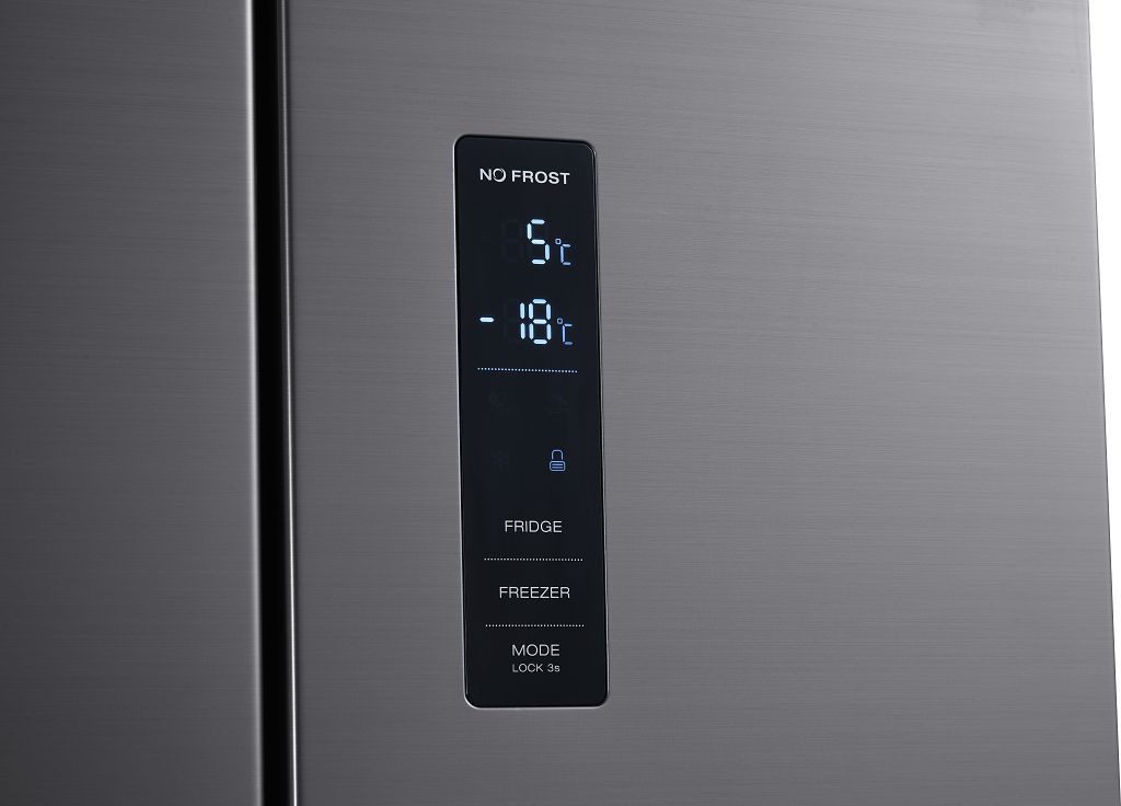 PKM French Door Kühl-Gefrier-Kombination KHFD350ENFIX, 185.50 cm hoch, 63.50 cm breit, Freistehender Side-by-Side Kühlschrank mit 2 Gefrierschubladen