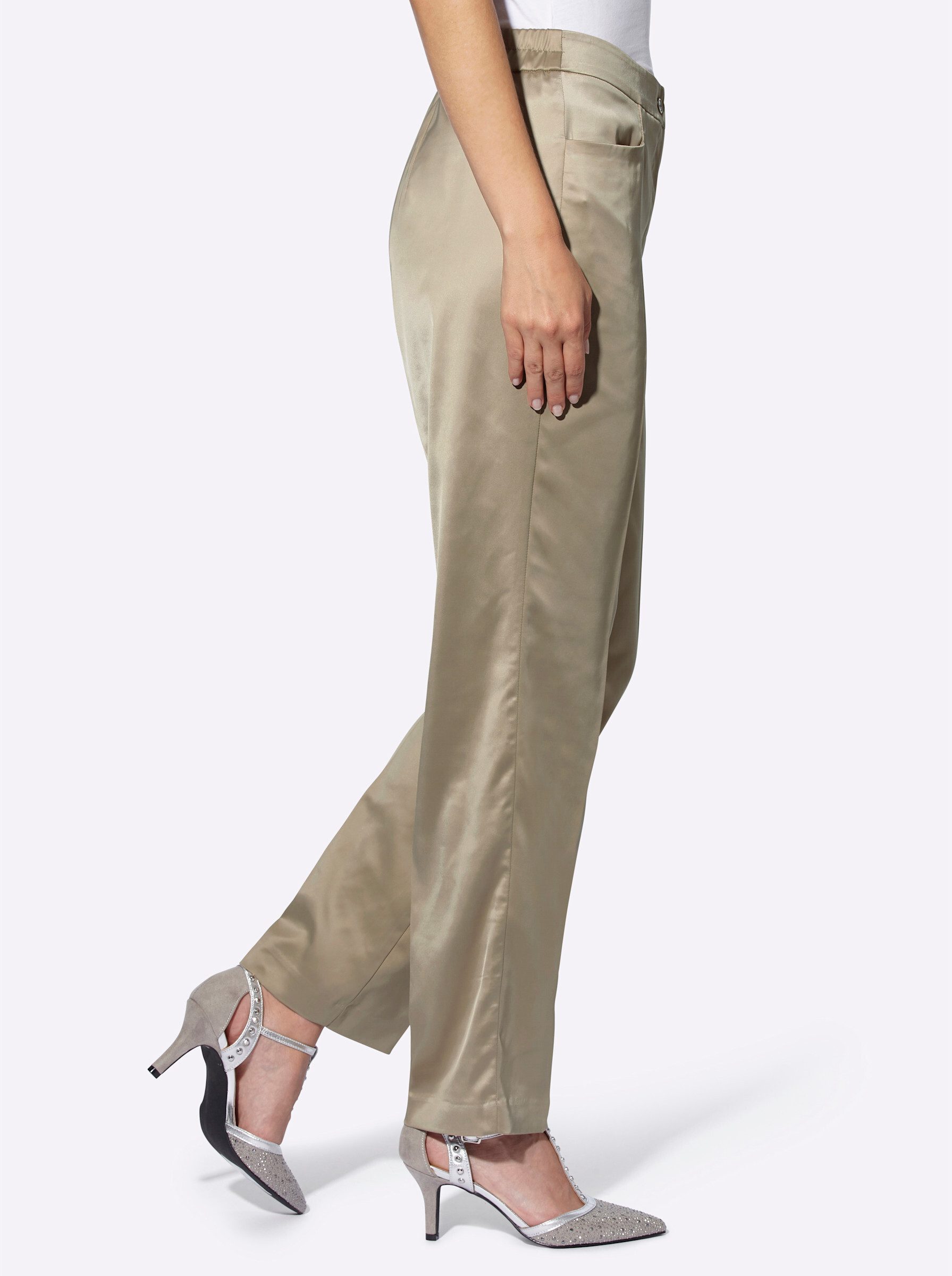 heine Jerseyhose Bügelfaltenhose Innenbeinlänge ca. 74 günstig online kaufen