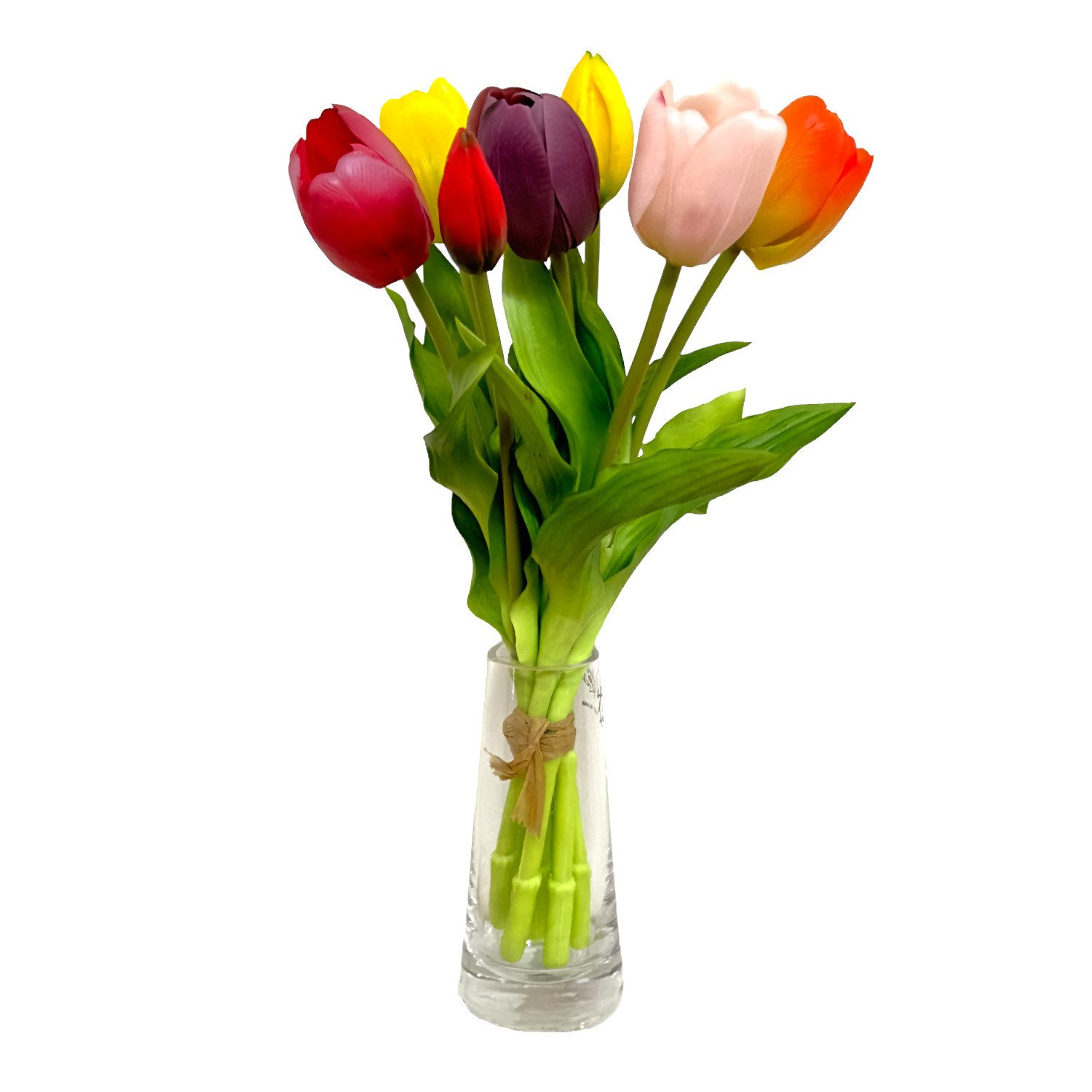 Kunsttulpe Künstlicher Tulpenstrauß mit 7 Tulpen 30cm. BUNT, Floratexx GmbH, Höhe 30.00 cm