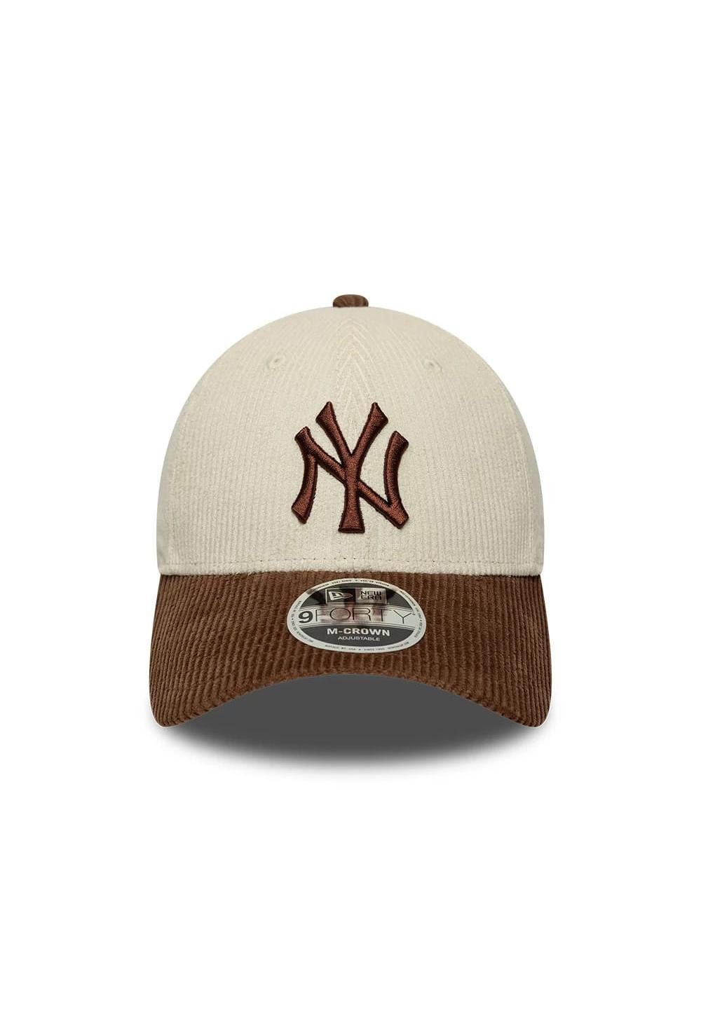 New Era Baseball Cap New York Yankees Cord 9Forty Adjustable M-Crown New Era Cap Beige (1-St)