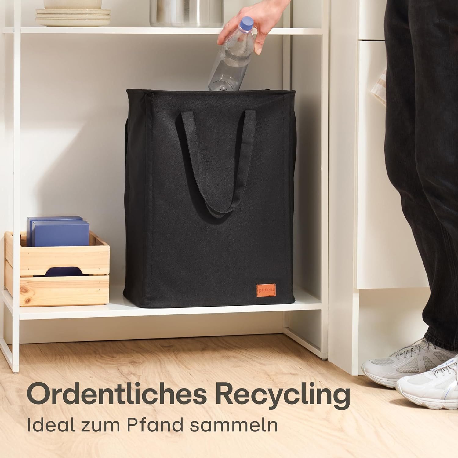 Praknu Flaschenkorb 65L Pfandflaschen Sammelbehälter Klein günstig online kaufen