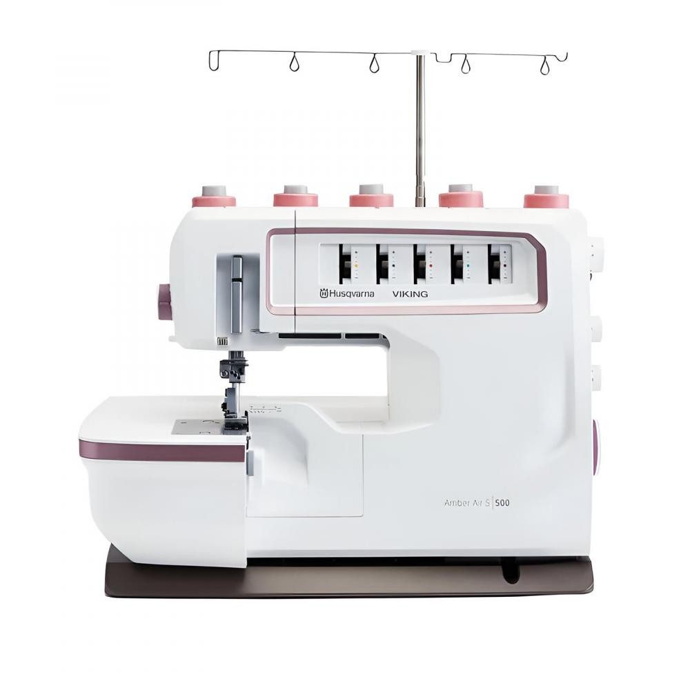 Husqvarna Viking Overlock-Nähmaschine - AMBER Air S500–5-Faden Overlock mit Lufteinfädelung