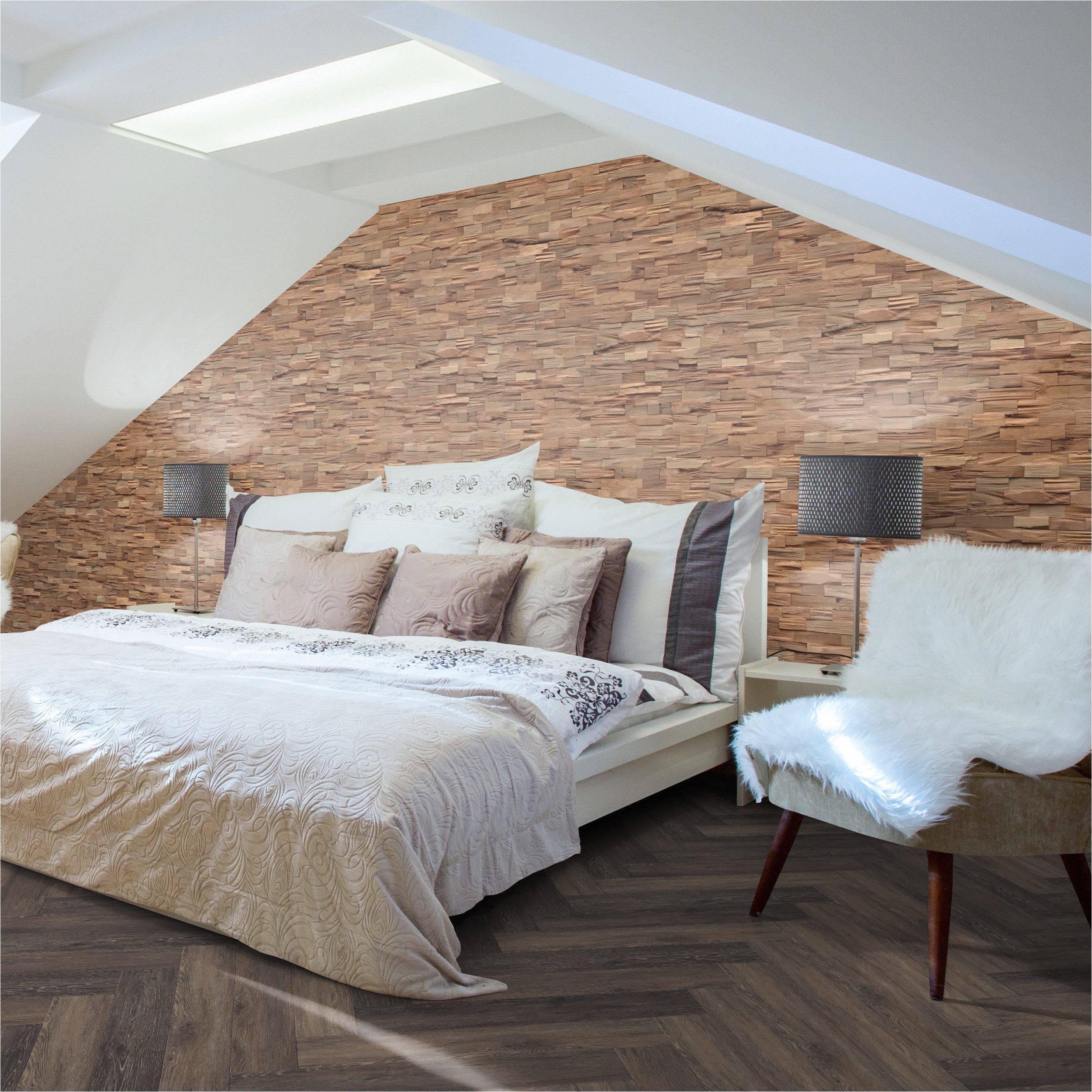 INDO 3D Wandpaneel Axewood FSC Bangkirai, BxL: 20,00x50,00 cm, 0,10 qm, (Pa günstig online kaufen