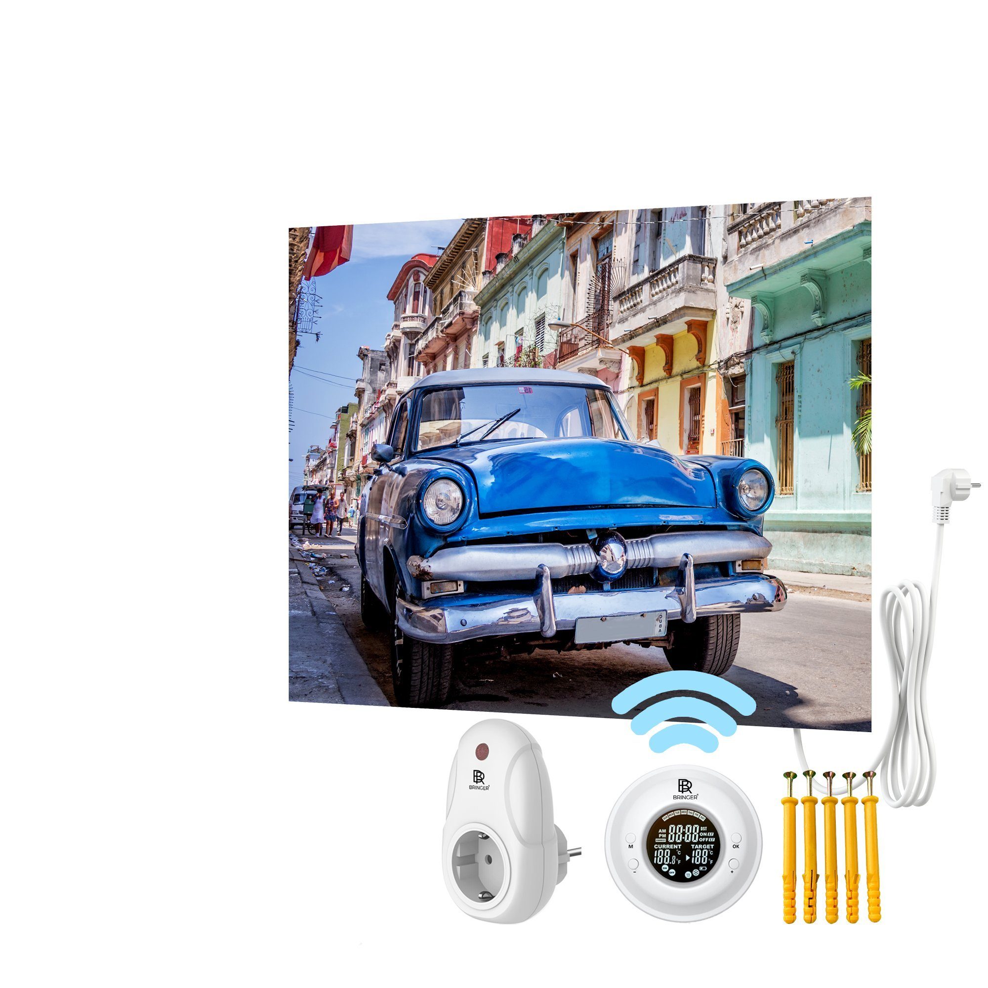 Bringer Infrarotheizung Bildheizung, Rahmenlose Bild Infrarotheizung, Motiv: Havanna, Kuba