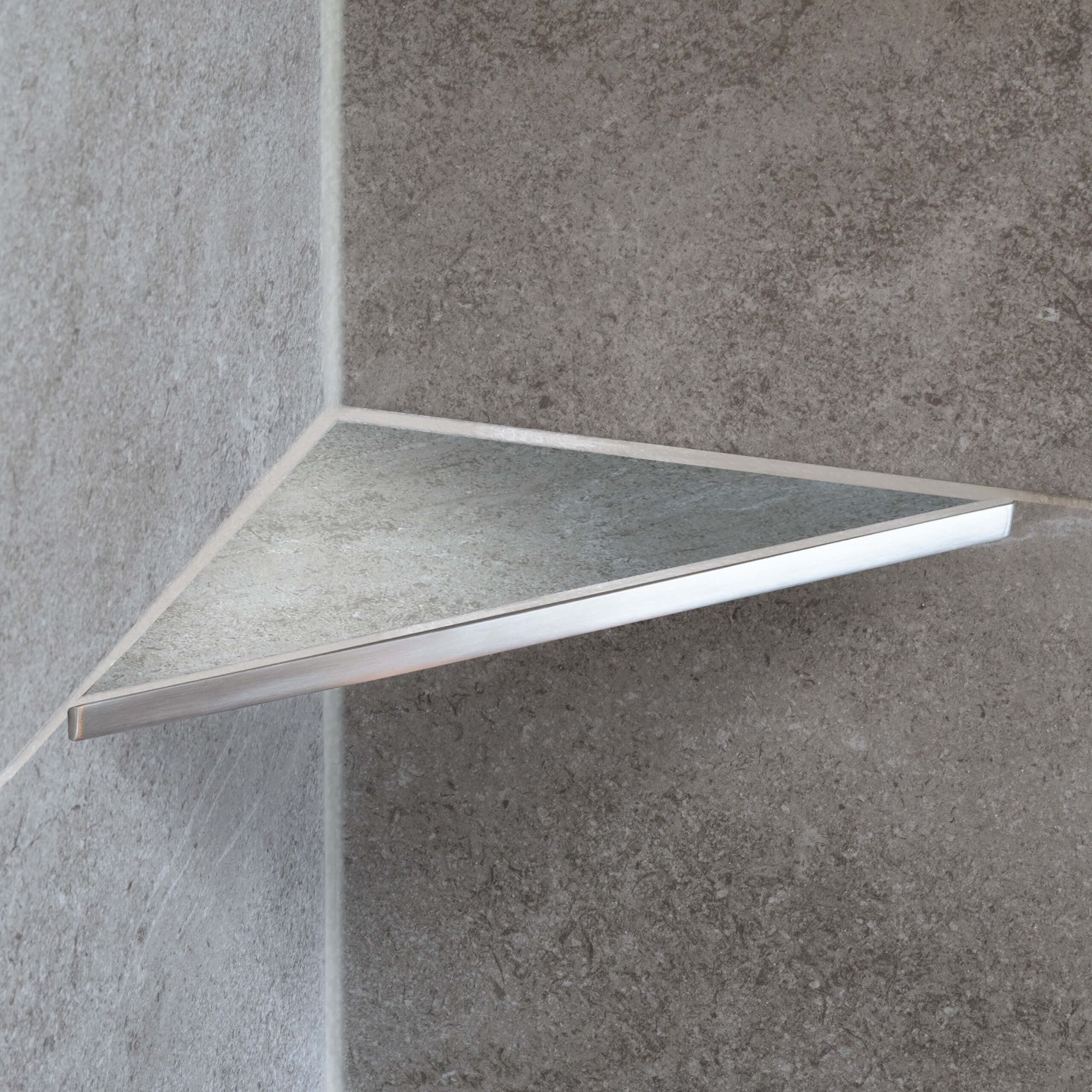 Dalsys Duschregal Befliesbare Duschablage, 205 × 205 mm, silber 1-tlg., Ohne Bohren, Edelstahl, korrosionsbeständig