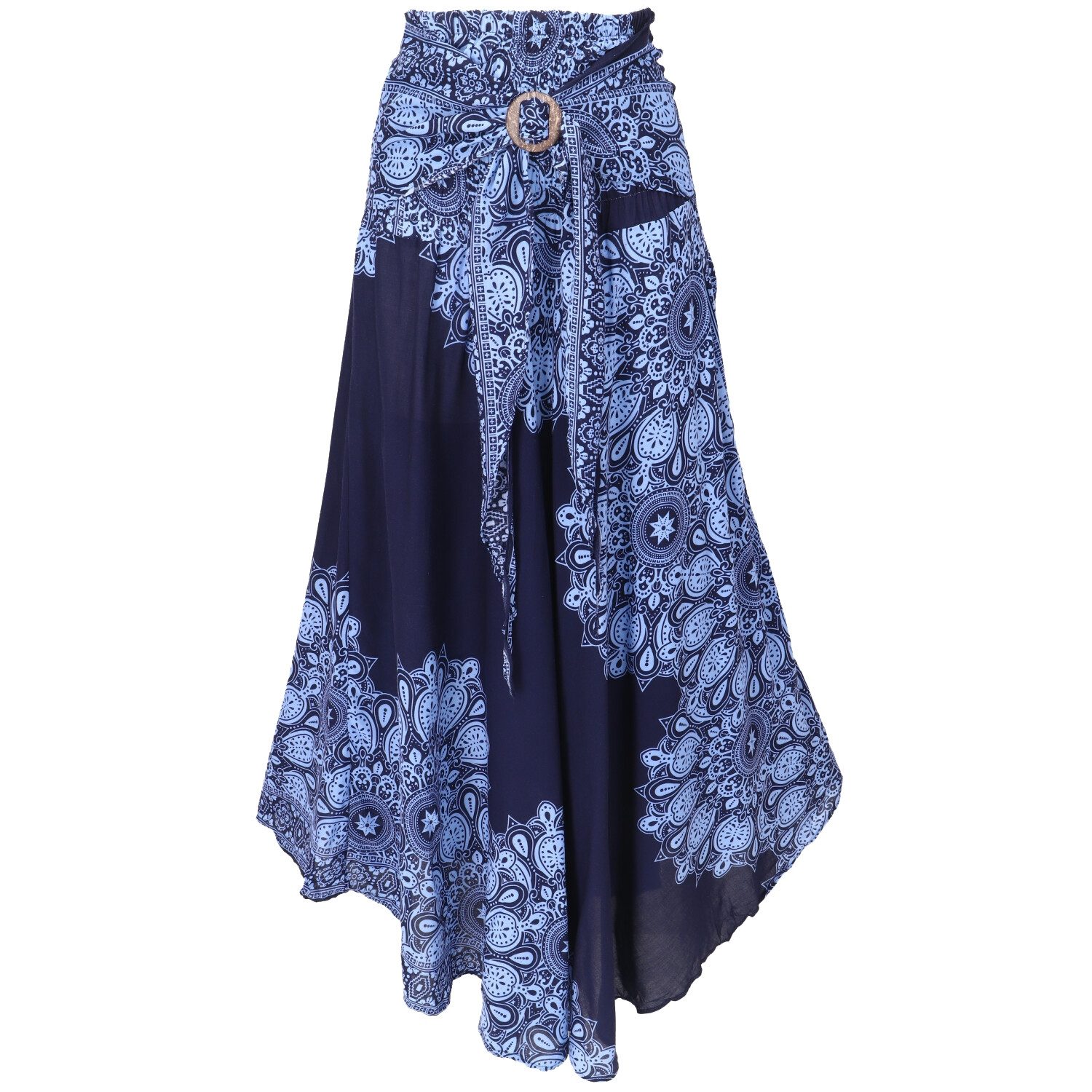 GURU SHOP Batik Hippie - Maglietta con collare, da donna, blu, sintetico, taglia: 40, Colore: rosa., 46