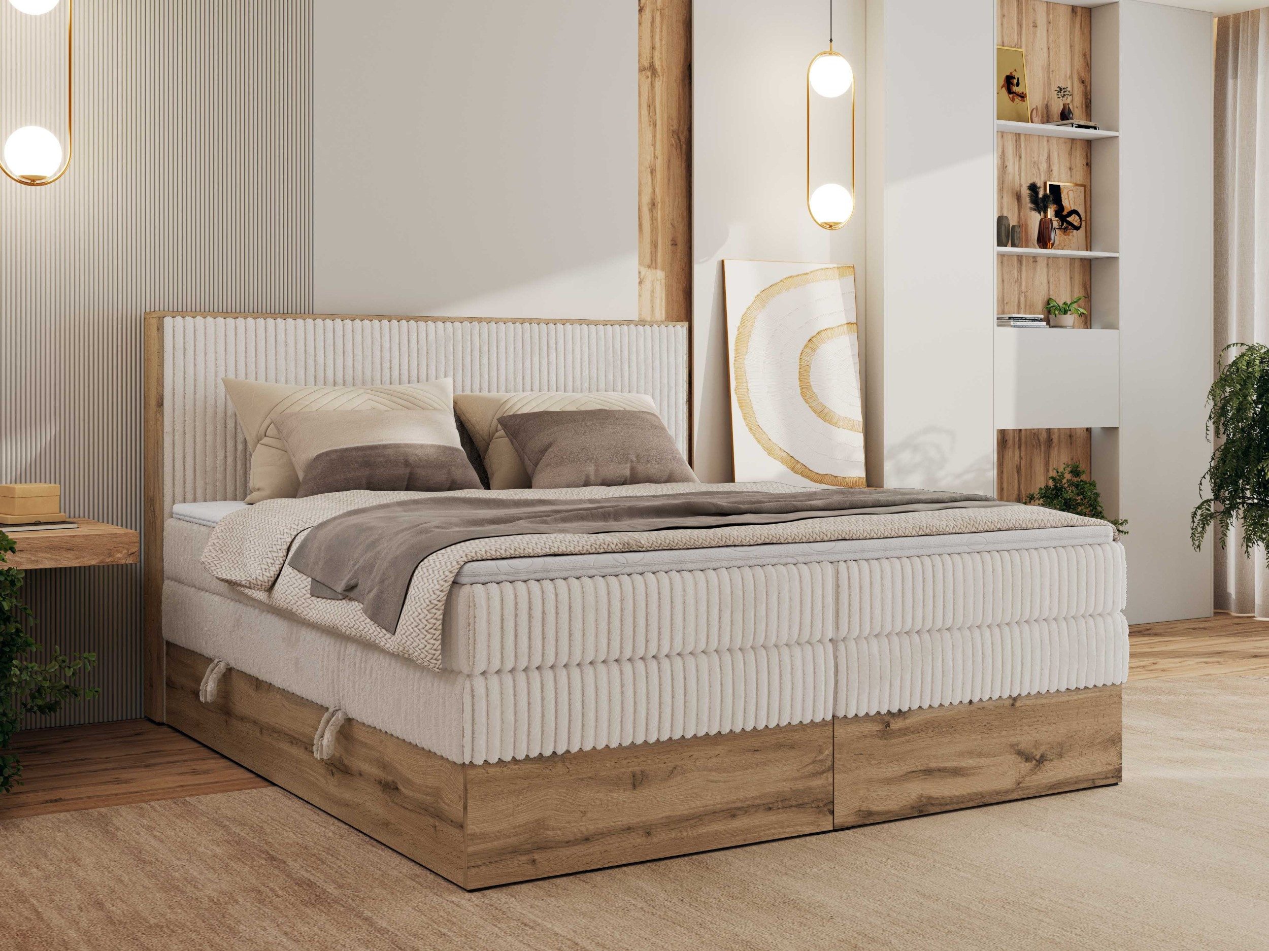 MKS MÖBEL Boxspringbett WOOD CLASSIC KING (Packung, Set, Topper T25, hohe K günstig online kaufen