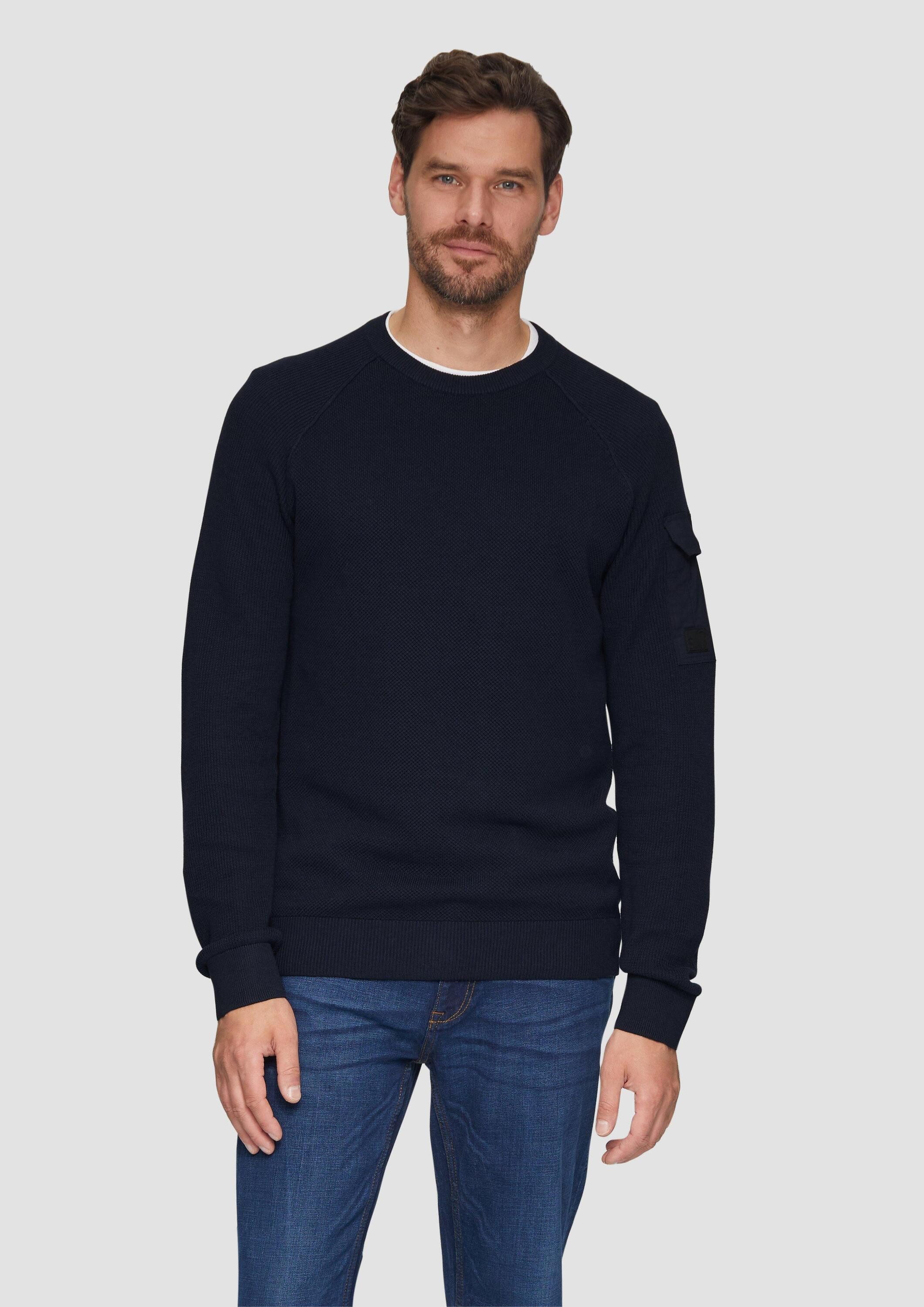 s.Oliver Longpullover Strickpullover Strickpullover mit Raglanärmeln günstig online kaufen