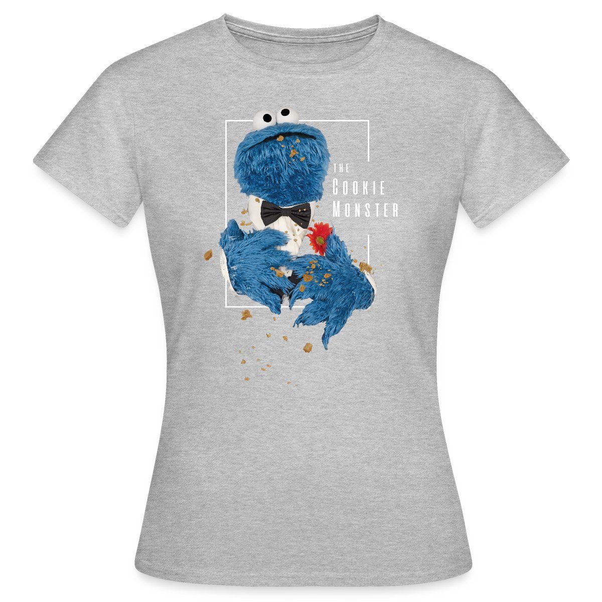 Spreadshirt T-Shirt Sesamstraße The Cookie Monster Frauen T-Shirt (1-tlg)