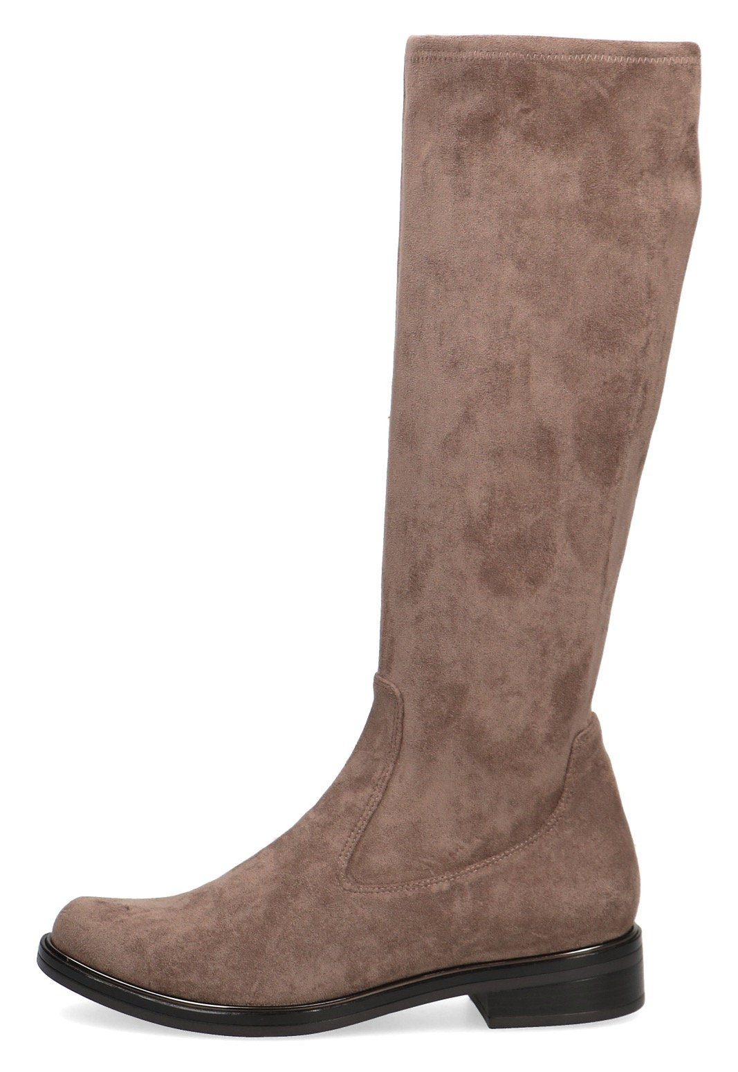 Caprice Schlupfstiefel, Blockabsatz, Langschaftstiefel in klassischer Linie, XS Schaft