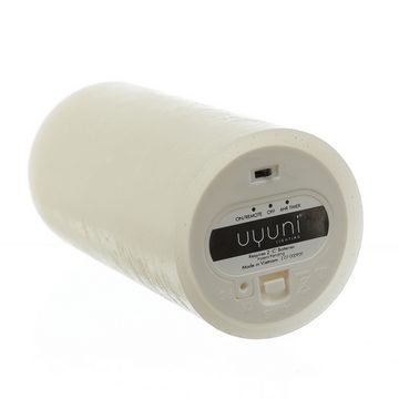 UYUNI Lighting LED-Kerze THEA Uyuni Echtwachs Timer H: 10cm D: 7,8cm weiß bis zu 1000Std. (1-tlg)