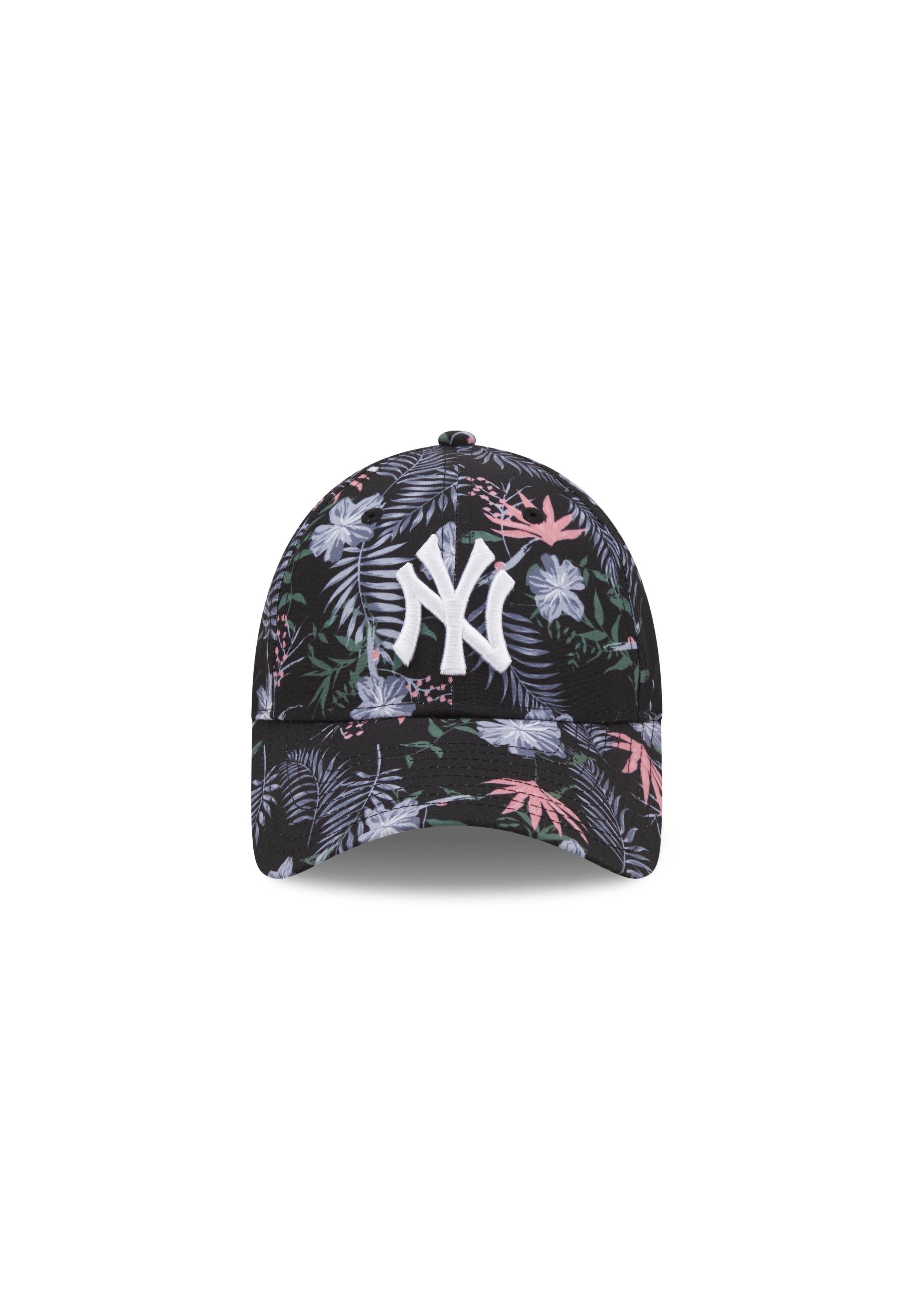 New Era Baseball Cap New York Yankees MLB Floral Black 9Forty Adjustable Women Cap New Era (1-St)