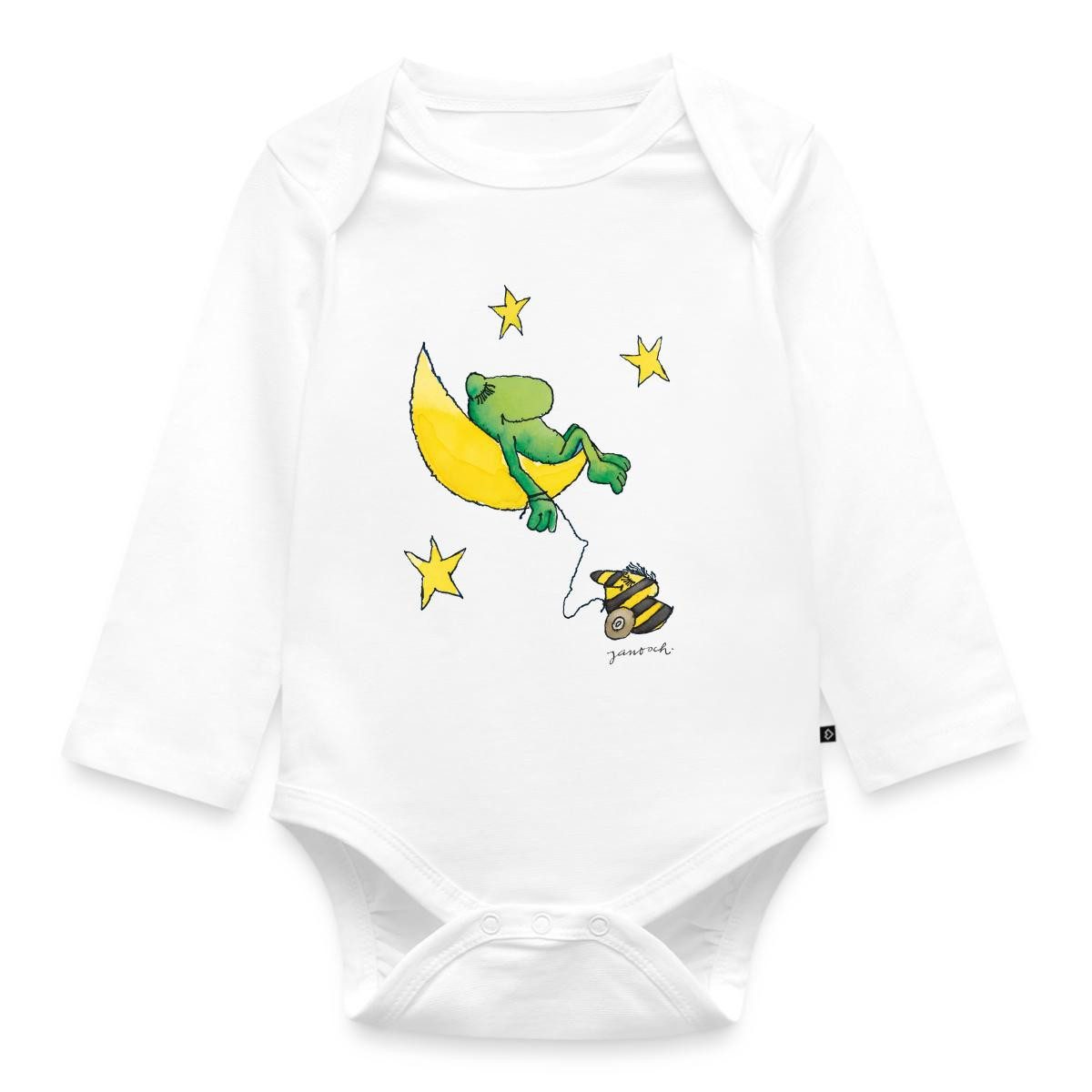 Spreadshirt Langarmbody Janosch Günter Kastenfrosch Mond Träume Tages Baby Body Langarm (1-tlg)