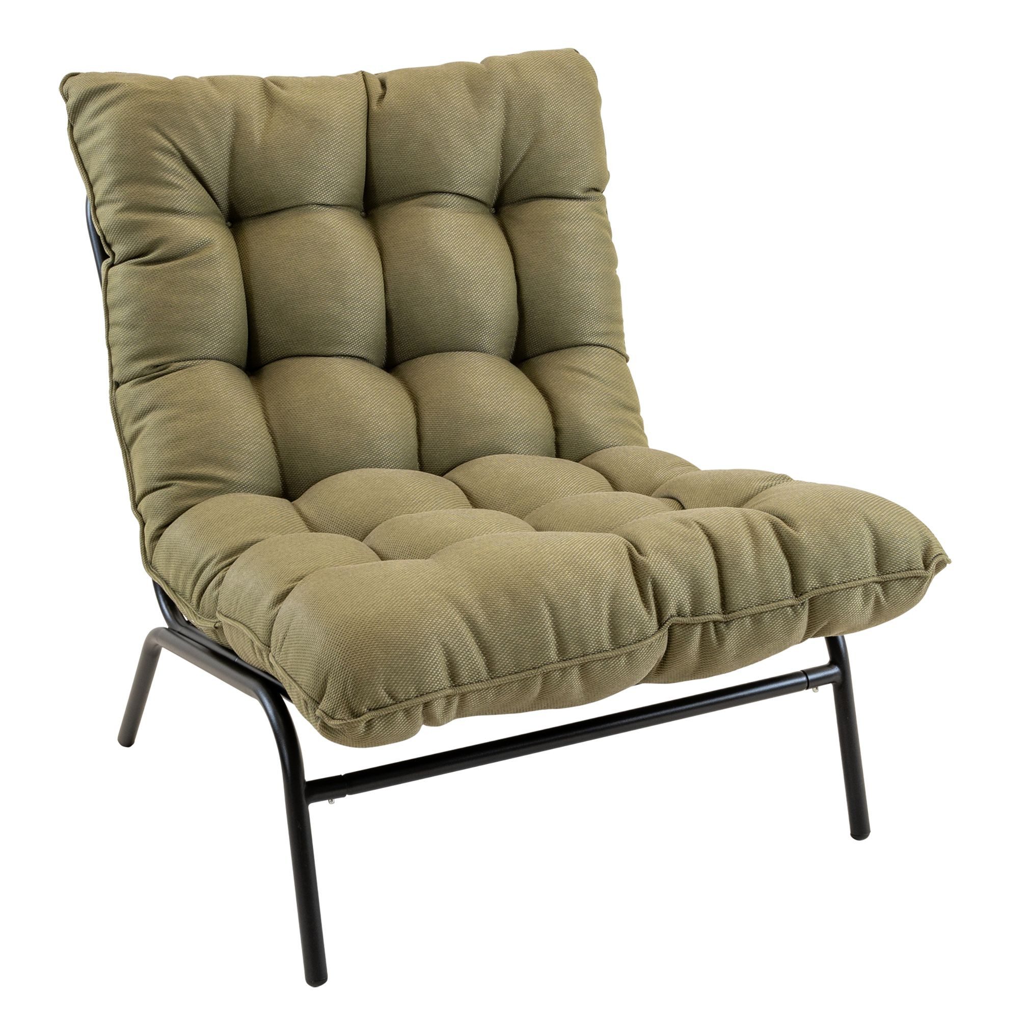 Lesli Living Loungesessel Lesli Living Relaxsessel "Zenzi Olive" anthrazit/olivgrün meliert