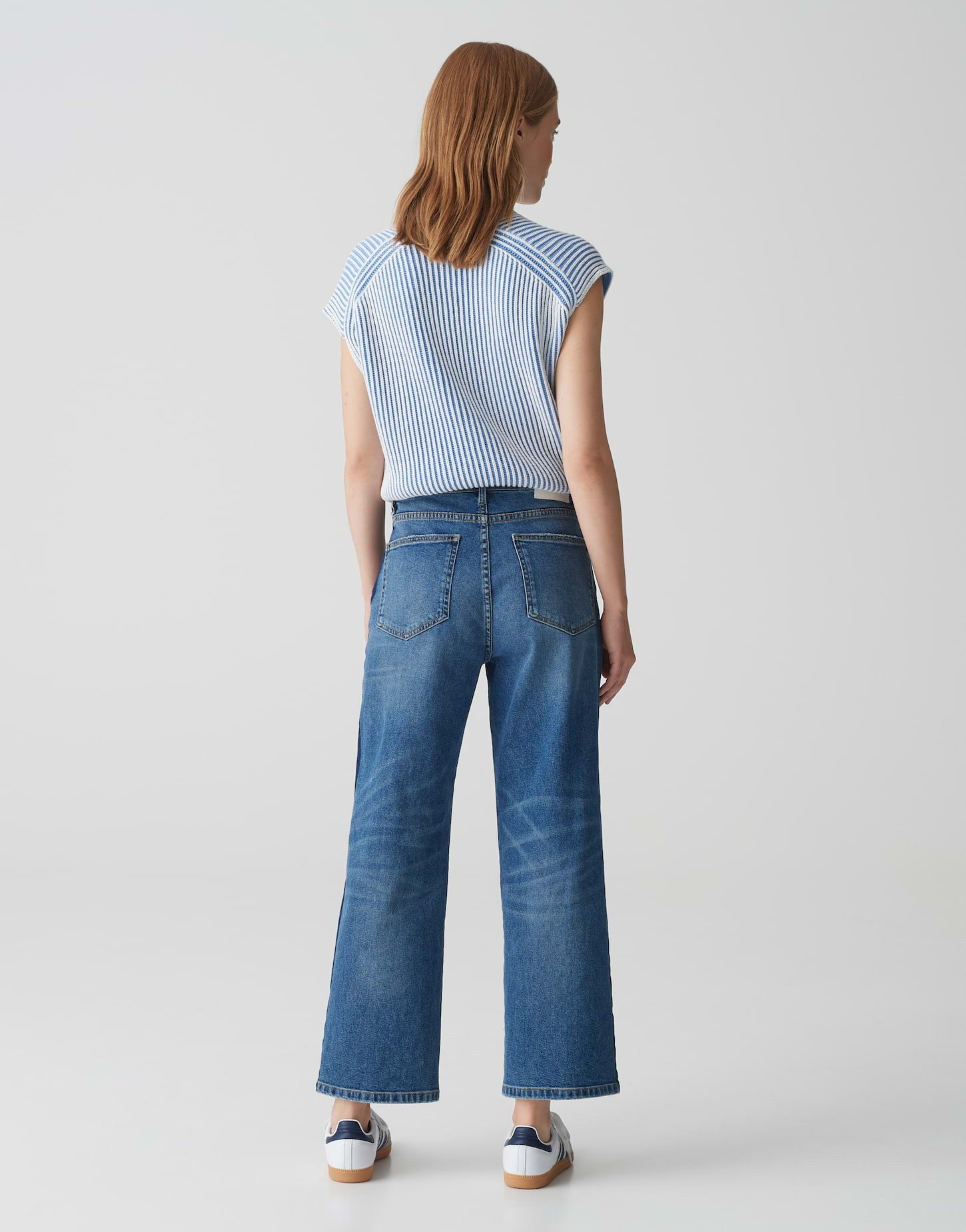 OPUS Boyfriend-Jeans Boyfriend Jeans LANI STRIPE Mid Rise mit Stretch