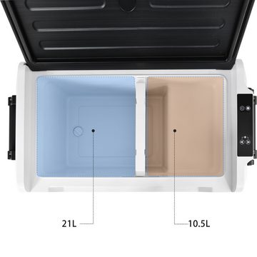 DOPWii Kühlbox Tragbar Kompressor Kühlbox,31.5 Liter, Doppelzone, APP-Steuerung, DC12/24V & AC100-240V,für Outdoor,Fahrzeuge,Camping,Heimgebrauch