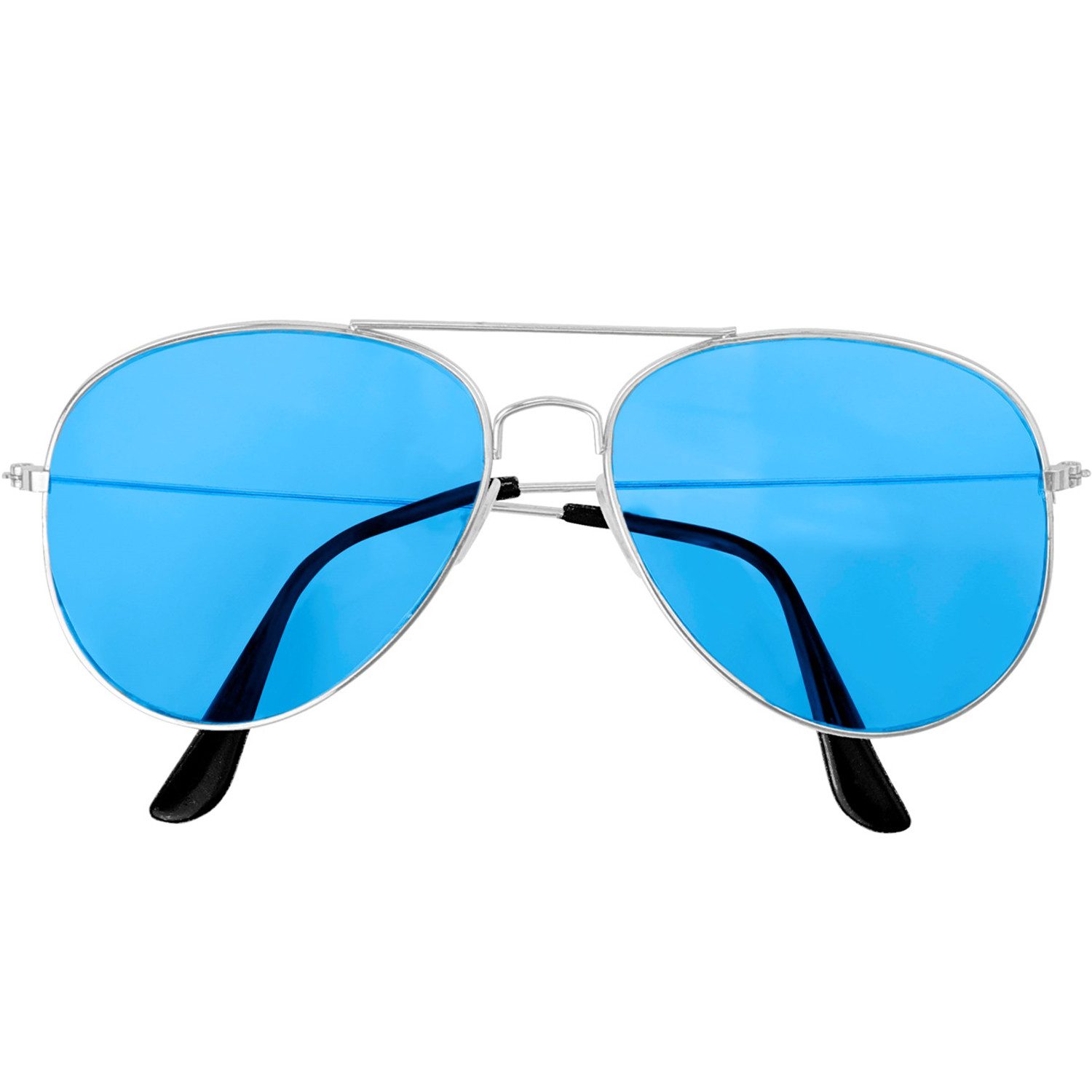 Widmann S.r.l. Verkleidungsmaske Pilotenbrille mit getönten Gläsern, Blau