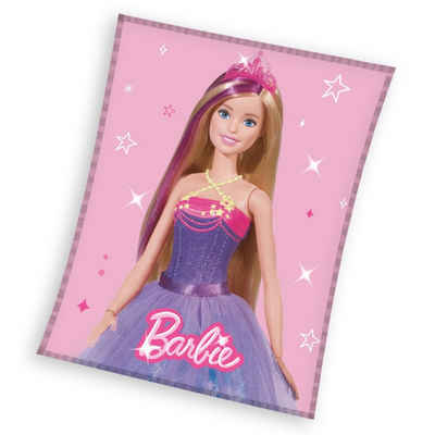 Kinderdecke Barbie Coral Fleecedecke Kuscheldecke 150 x 200 cm, Barbie