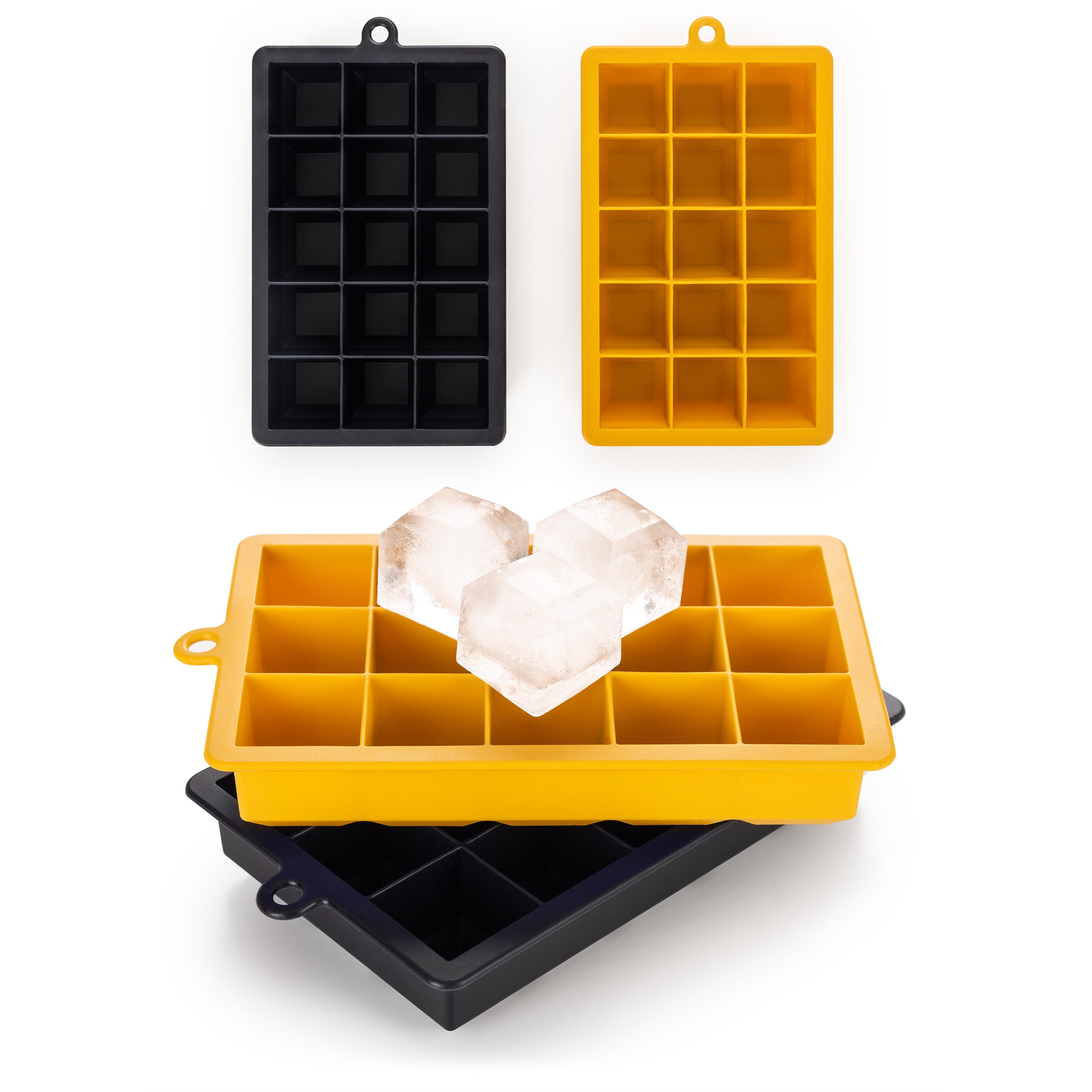 Blumtal Eiswürfelform Silikon - Größe XL, 2x15er Pack, BPA frei, Leichtes Herauslösen
