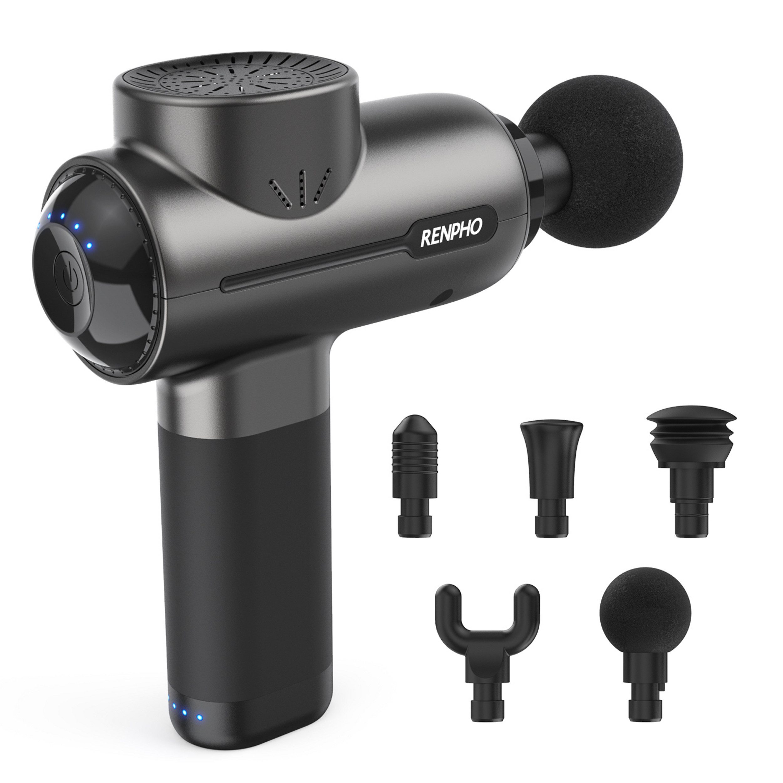 RENPHO Massagepistole Renpho Active Massage Gun 5 Heads 5 Speeds Schwarz