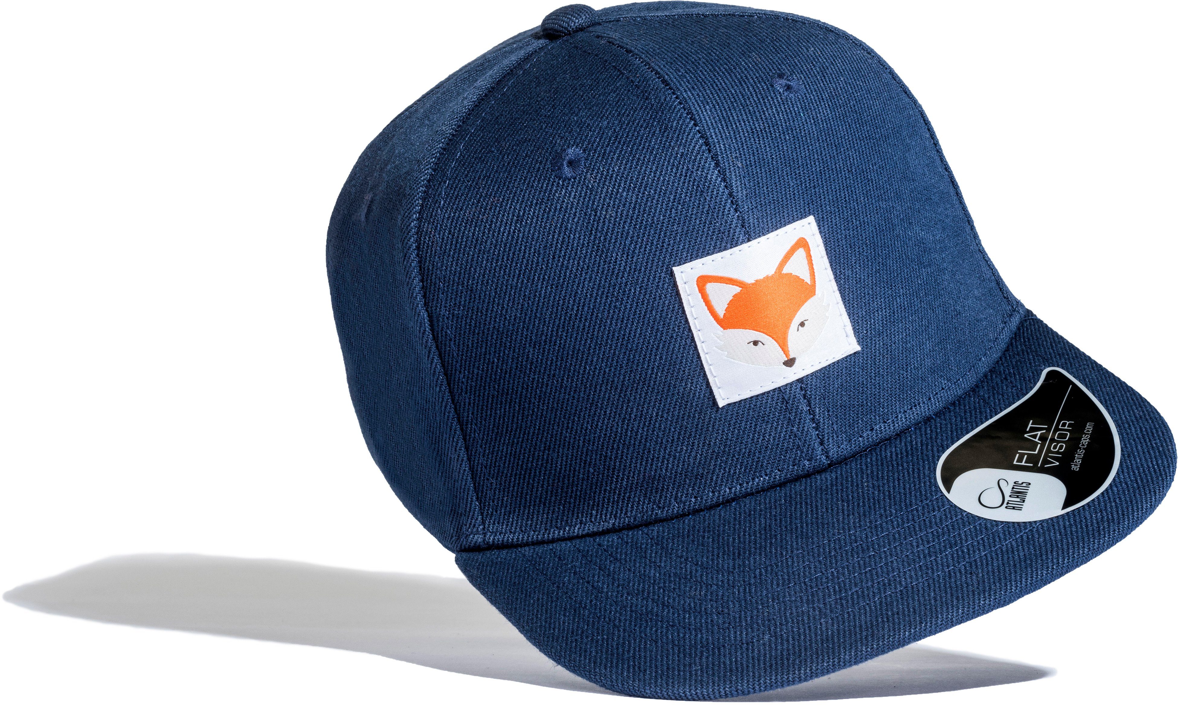 Baddery Snapback Cap Kinder Cap "Fuchs (Patch)" für Jungs und Mädchen, Patch, One Size Einheitsgröße, Snapback-Verschluss